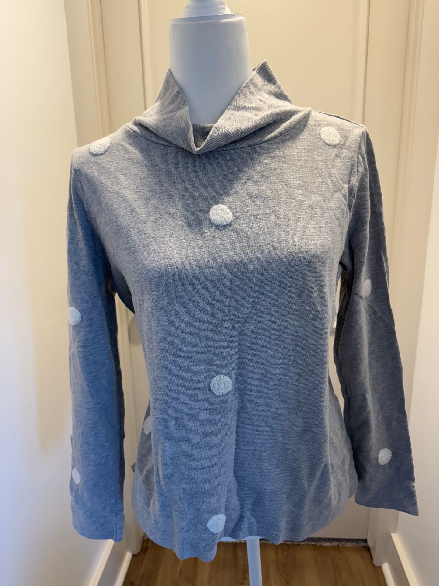 Loft Gray Polkadot Sweater