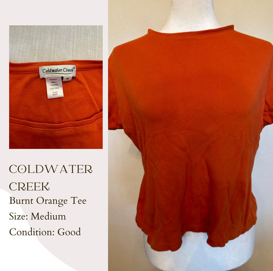 Coldwater Creek Burnt Orange Tee