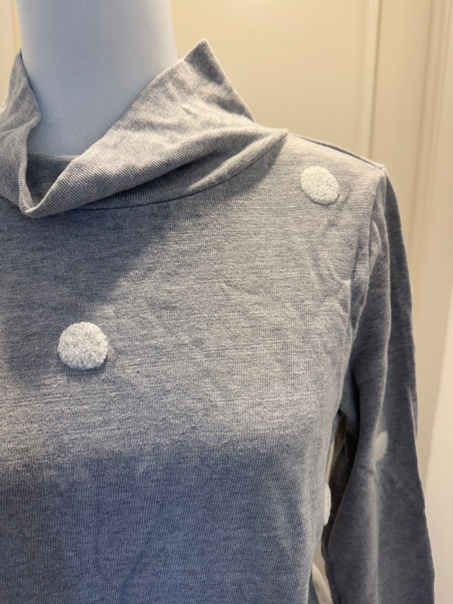 Loft Gray Polkadot Sweater