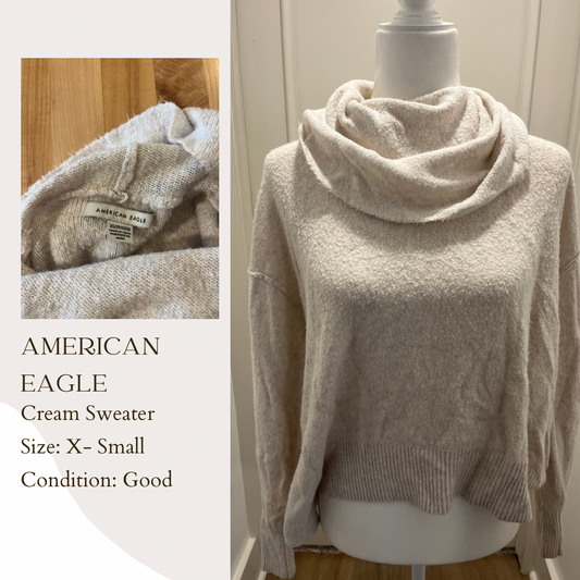 American Eagle Cream Sweater