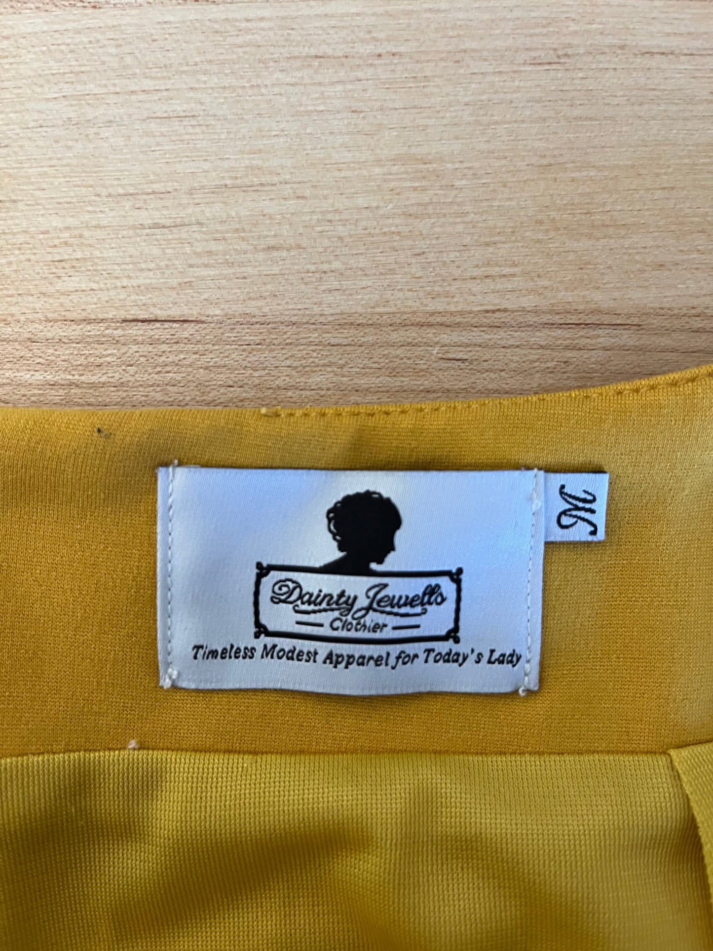 Dainty Jewells Mustard Pencil Skirt