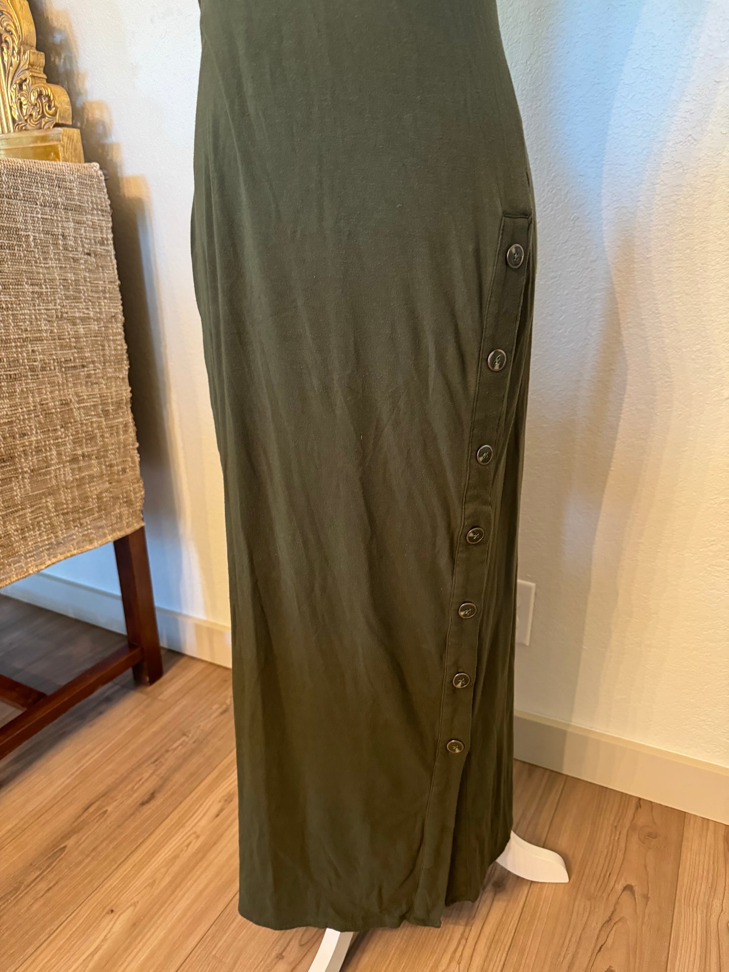 Premise Hunter Green Knit Maxi Dress