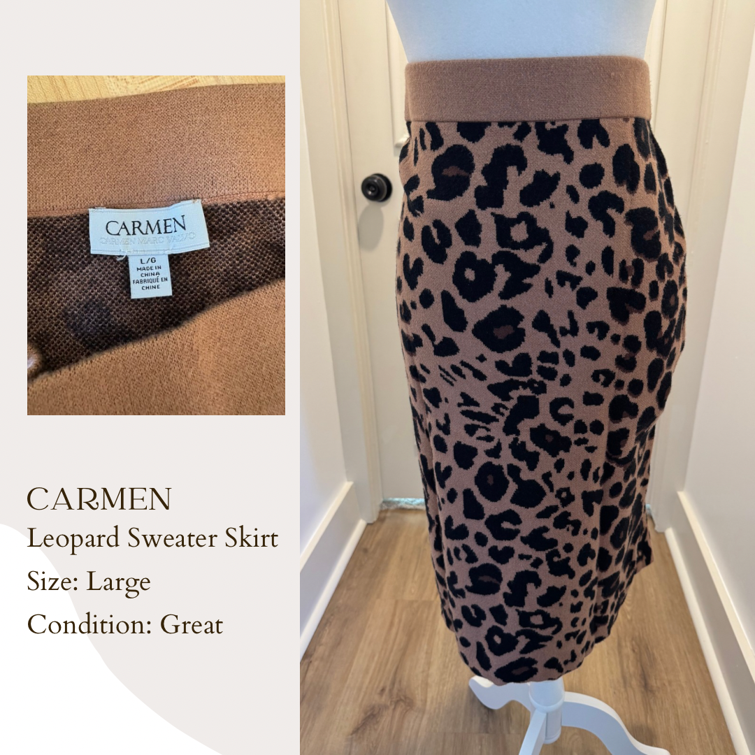 Carmen Leopard Sweater Skirt