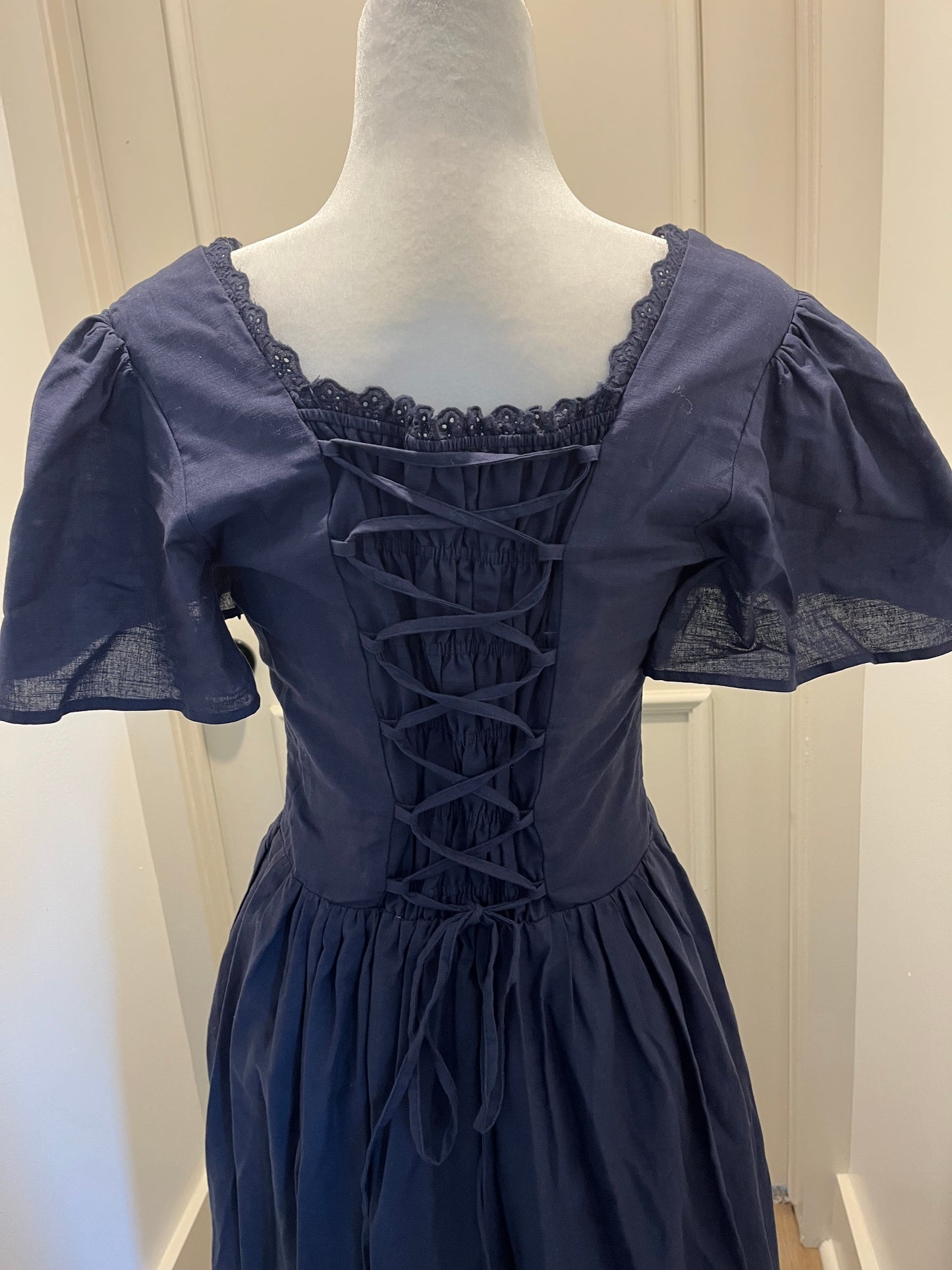 Poet Navy Cotton Maxi Dress