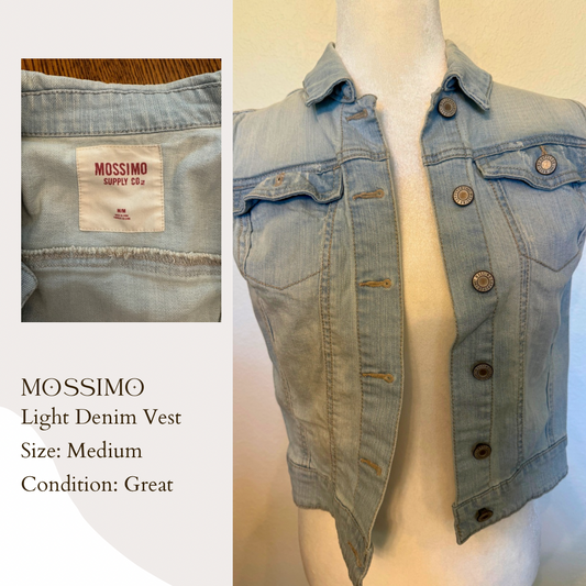 Mossimo Light Denim Vest