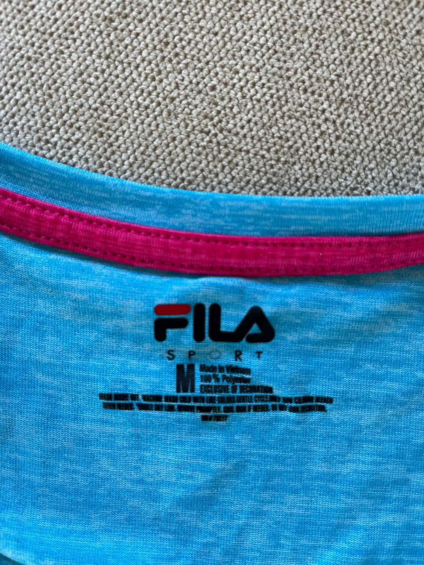 Fila Heathered Blue Athletic Top