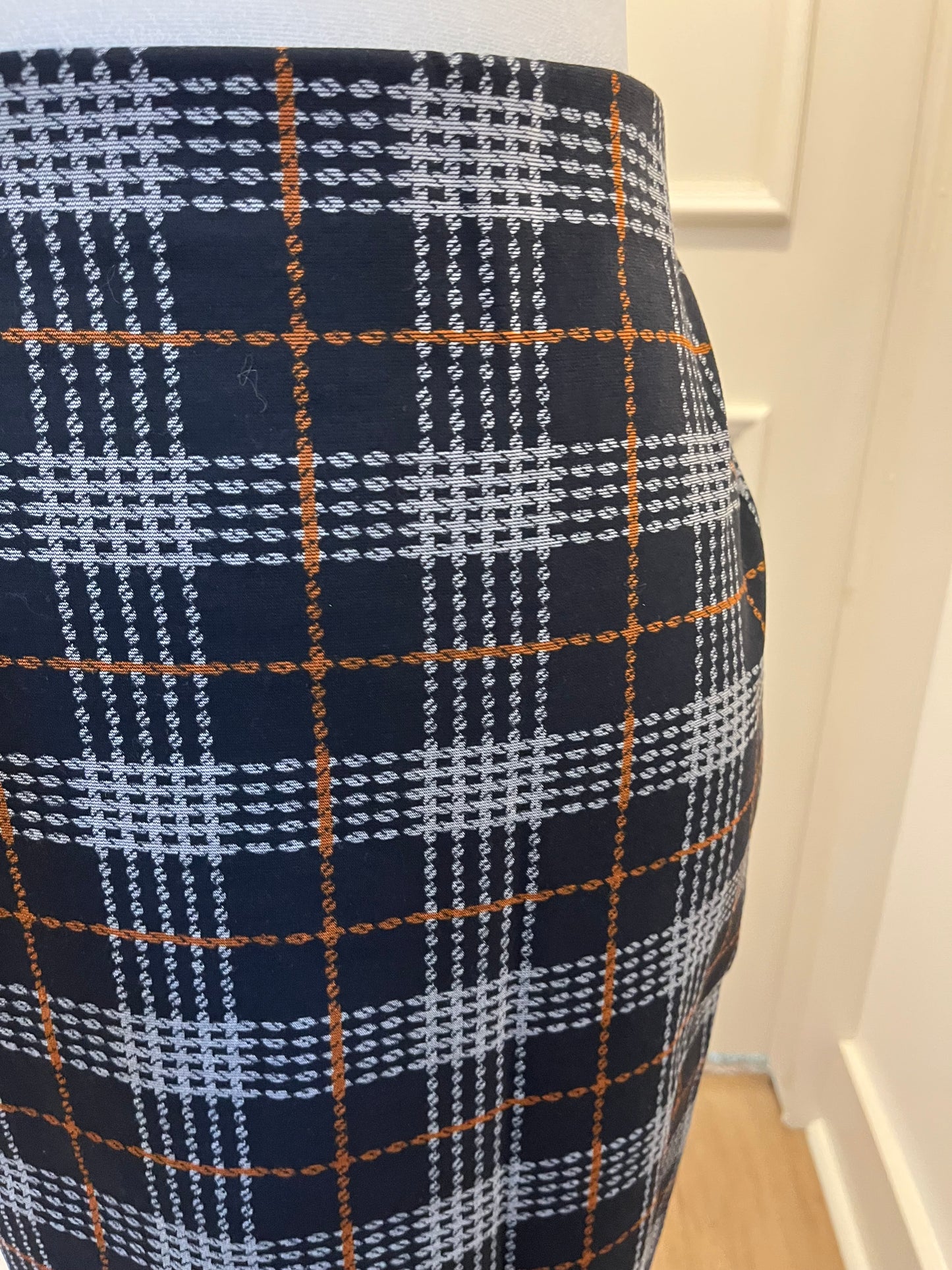 NYCC Black and White Plaid Pencil Skirt