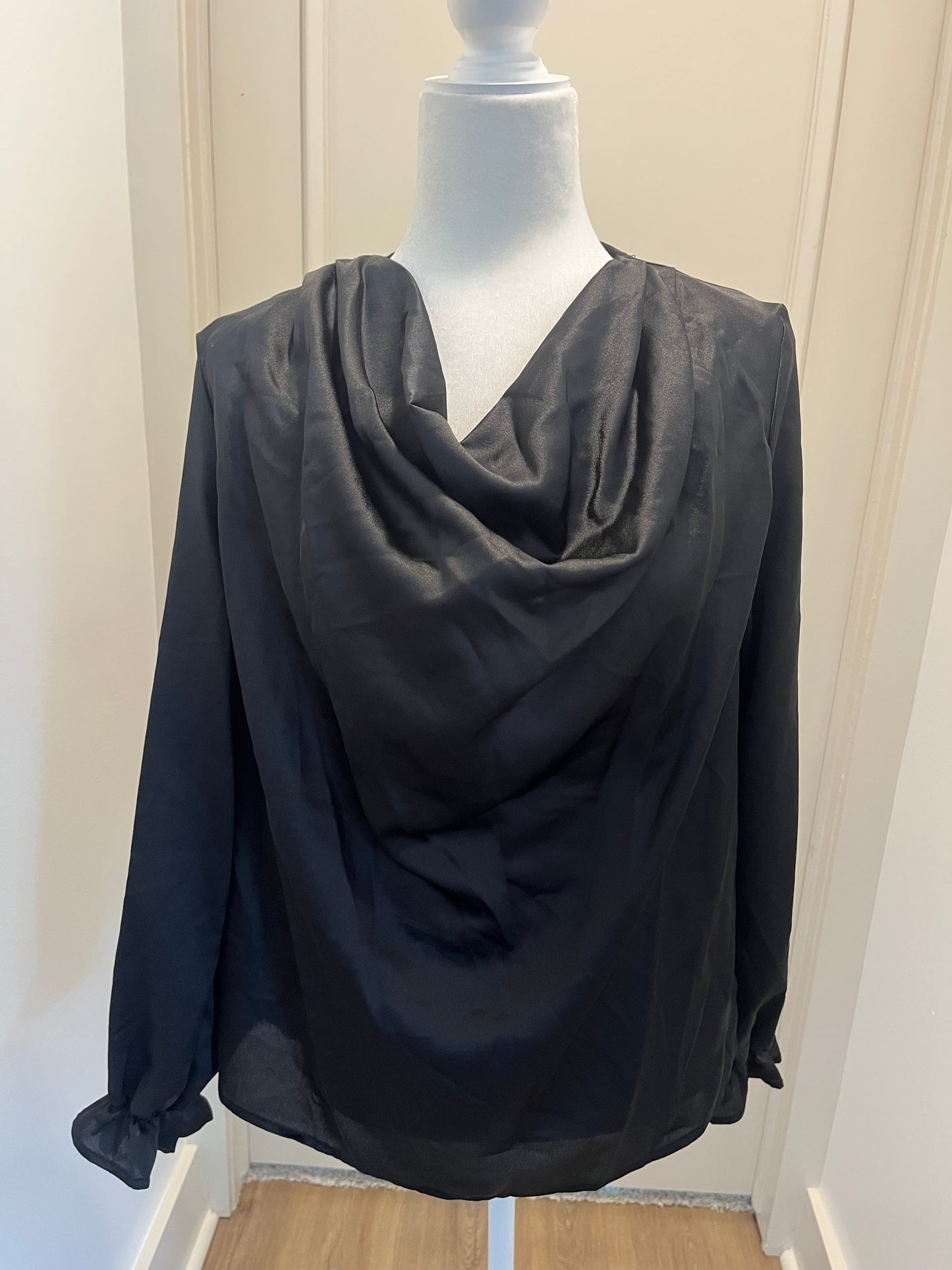Shein Black Satin Top