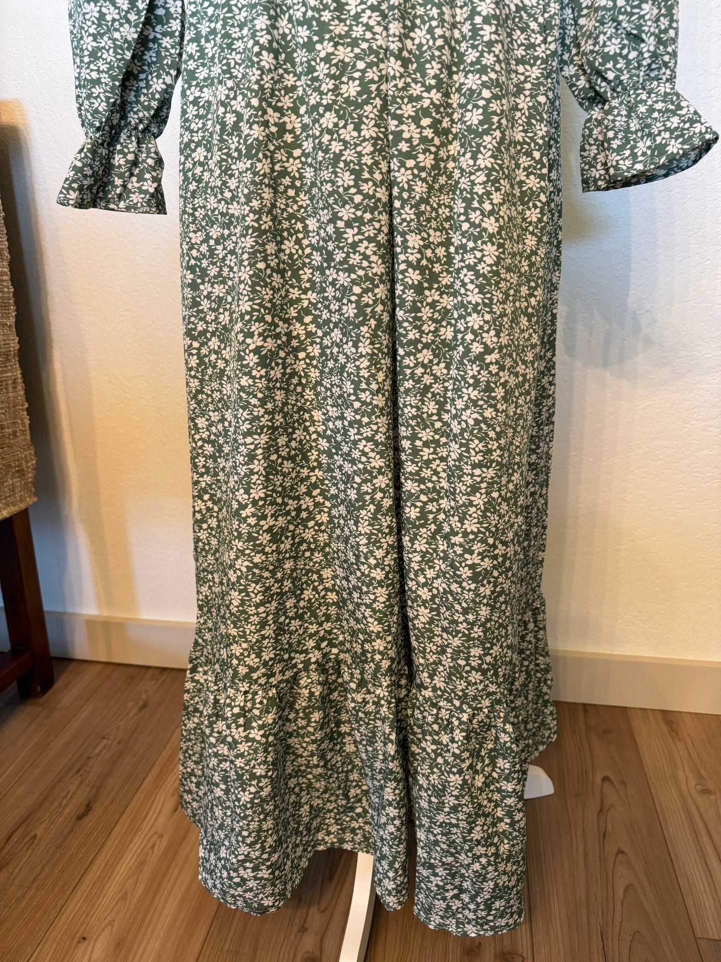 Shein Green Floral Maxi Dress