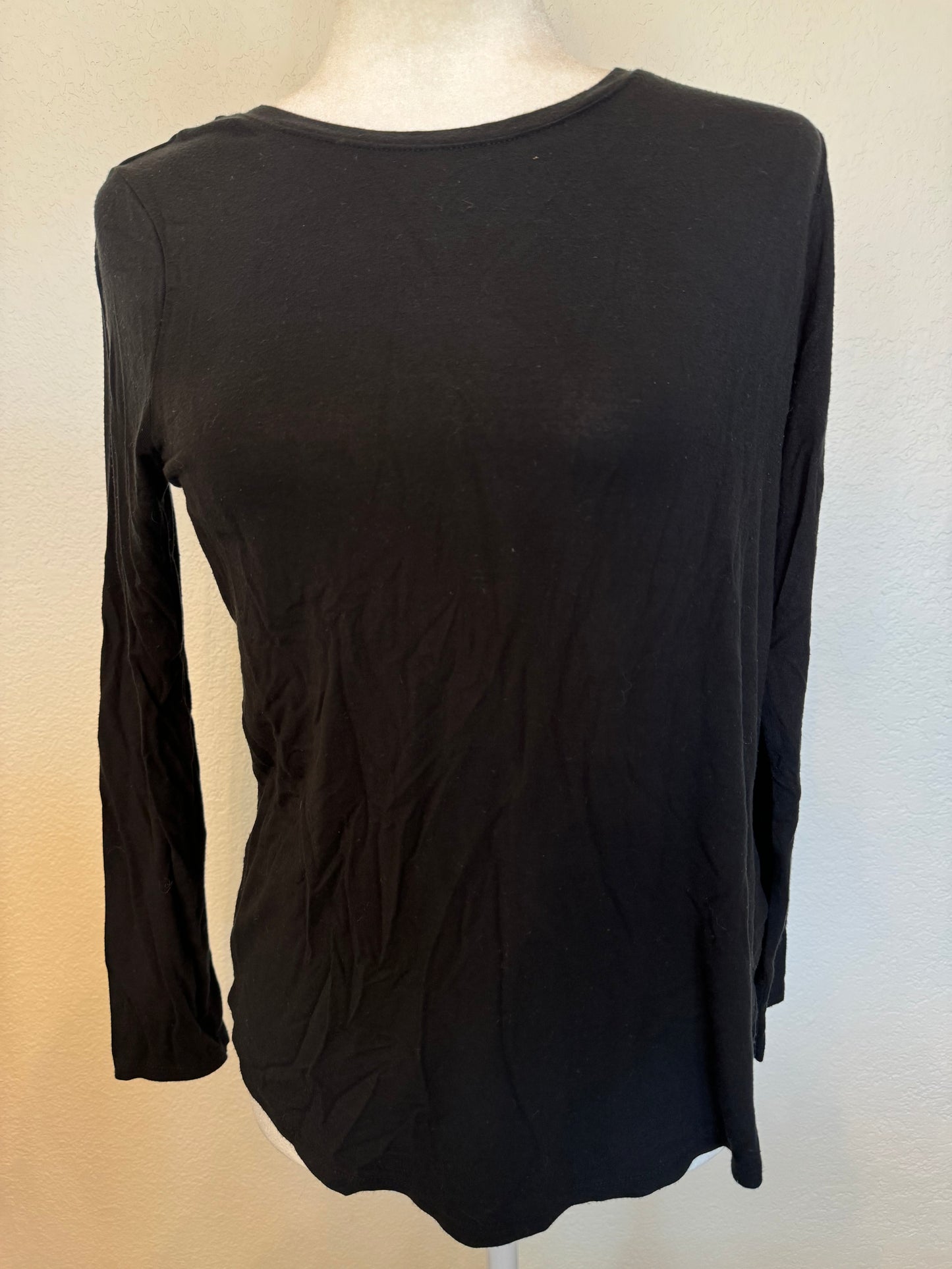 Tahari Black Knit Layering Top