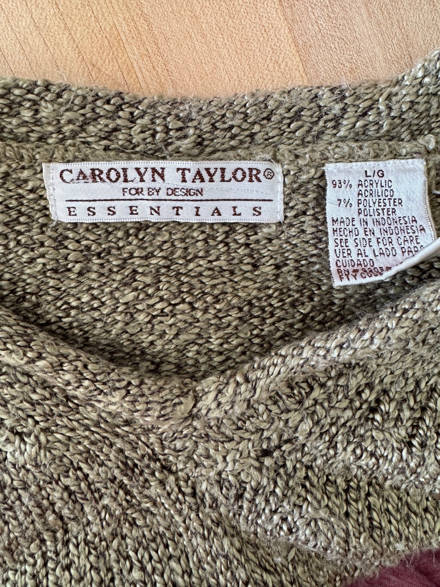 Carolyn Taylor Olive Green Sweater