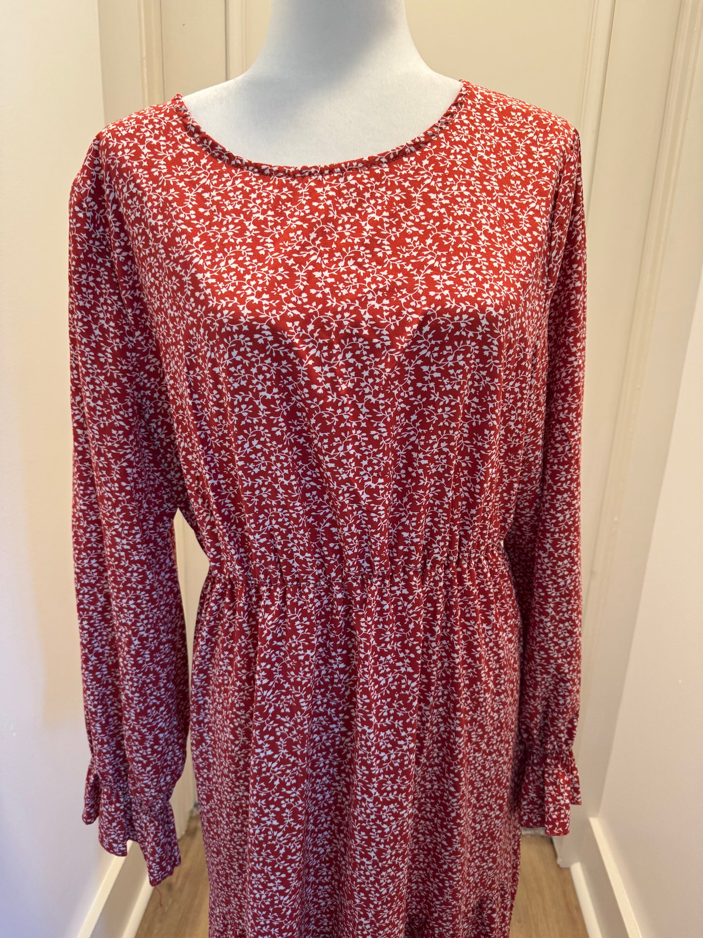 Shein Red Floral Maxi Dress