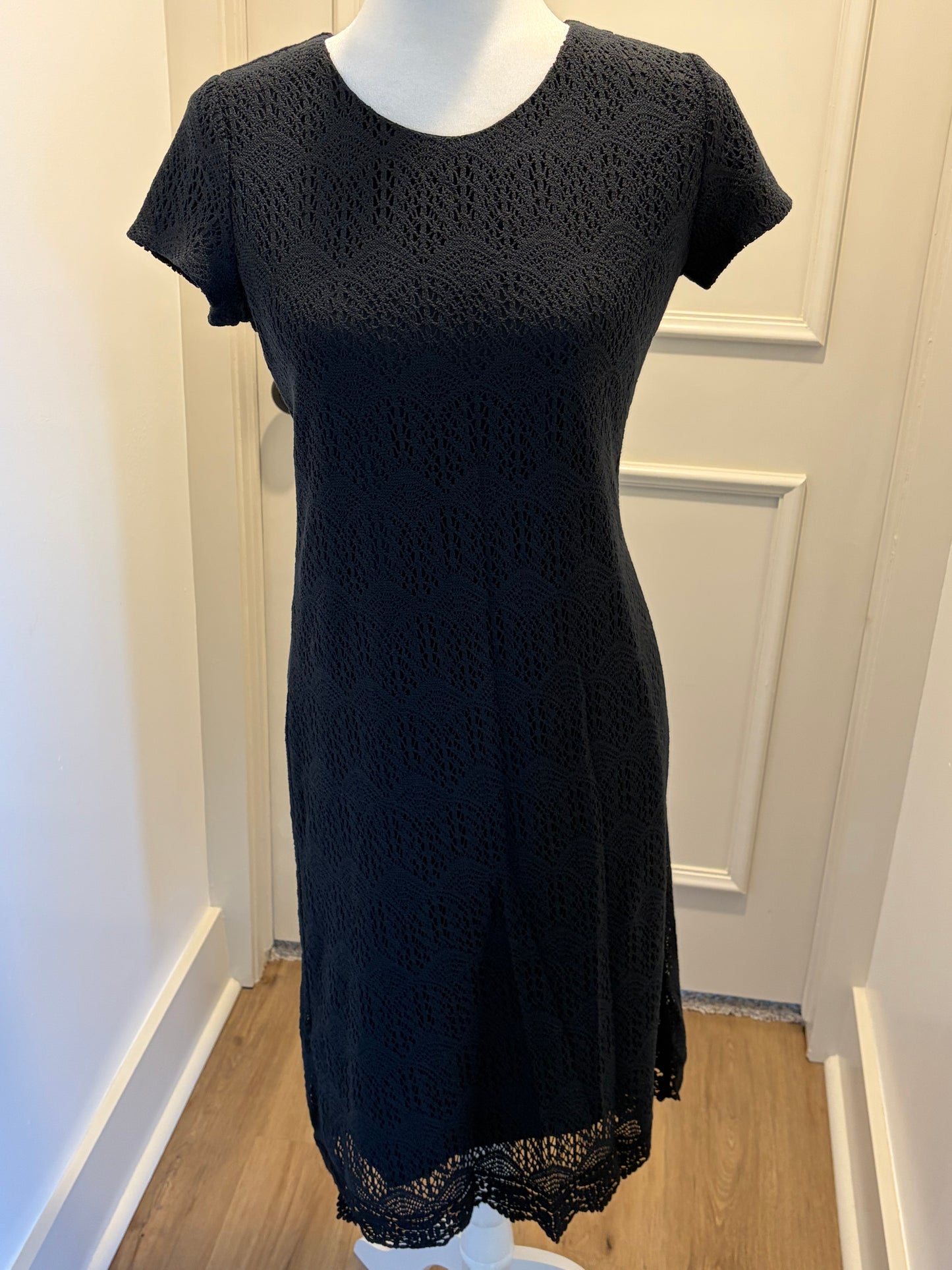 Downeast Black Lace Midi Dress