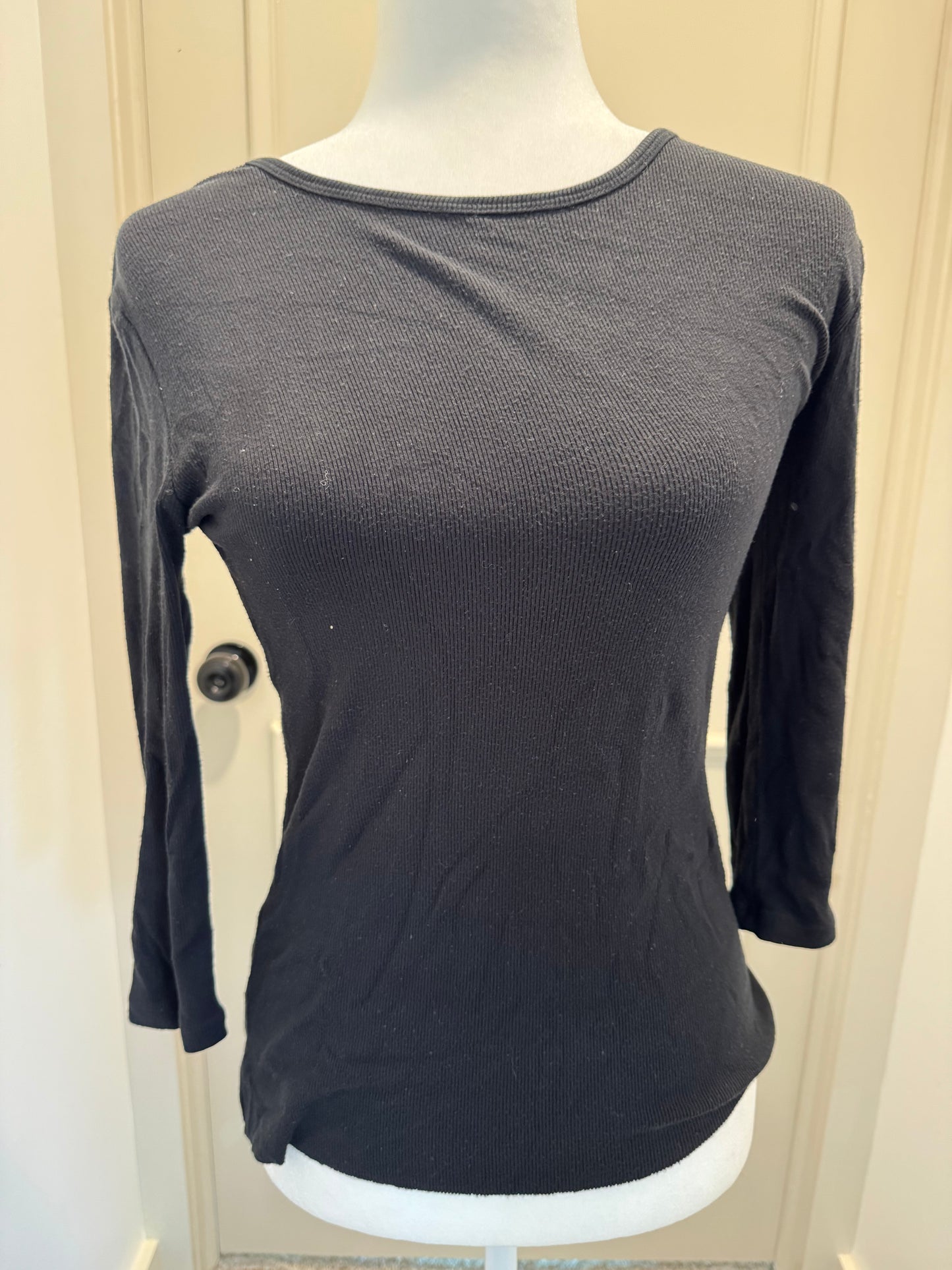 No Brand Black Ribbed Top