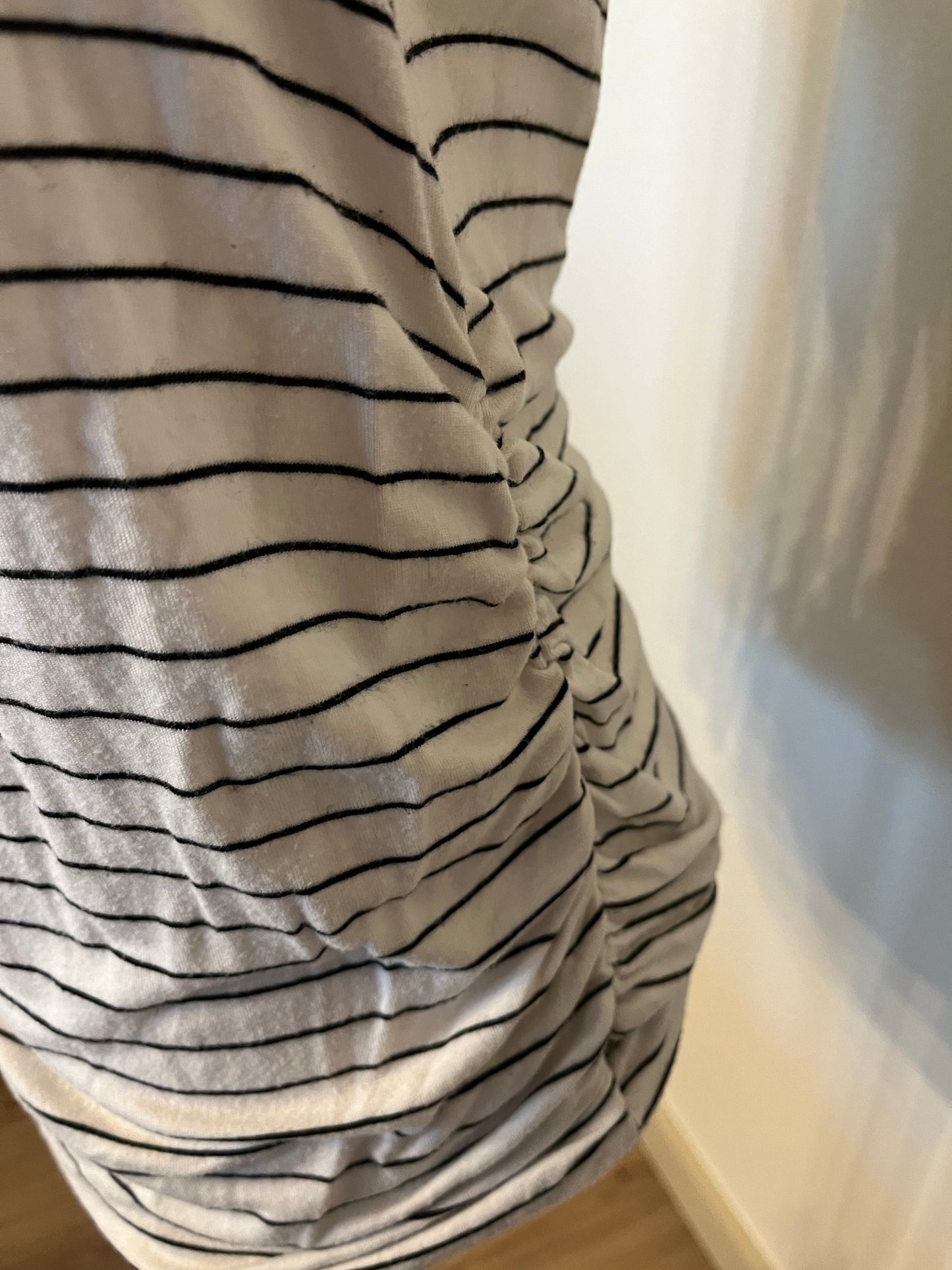 Motherhood Black and White Stripe Knit Top