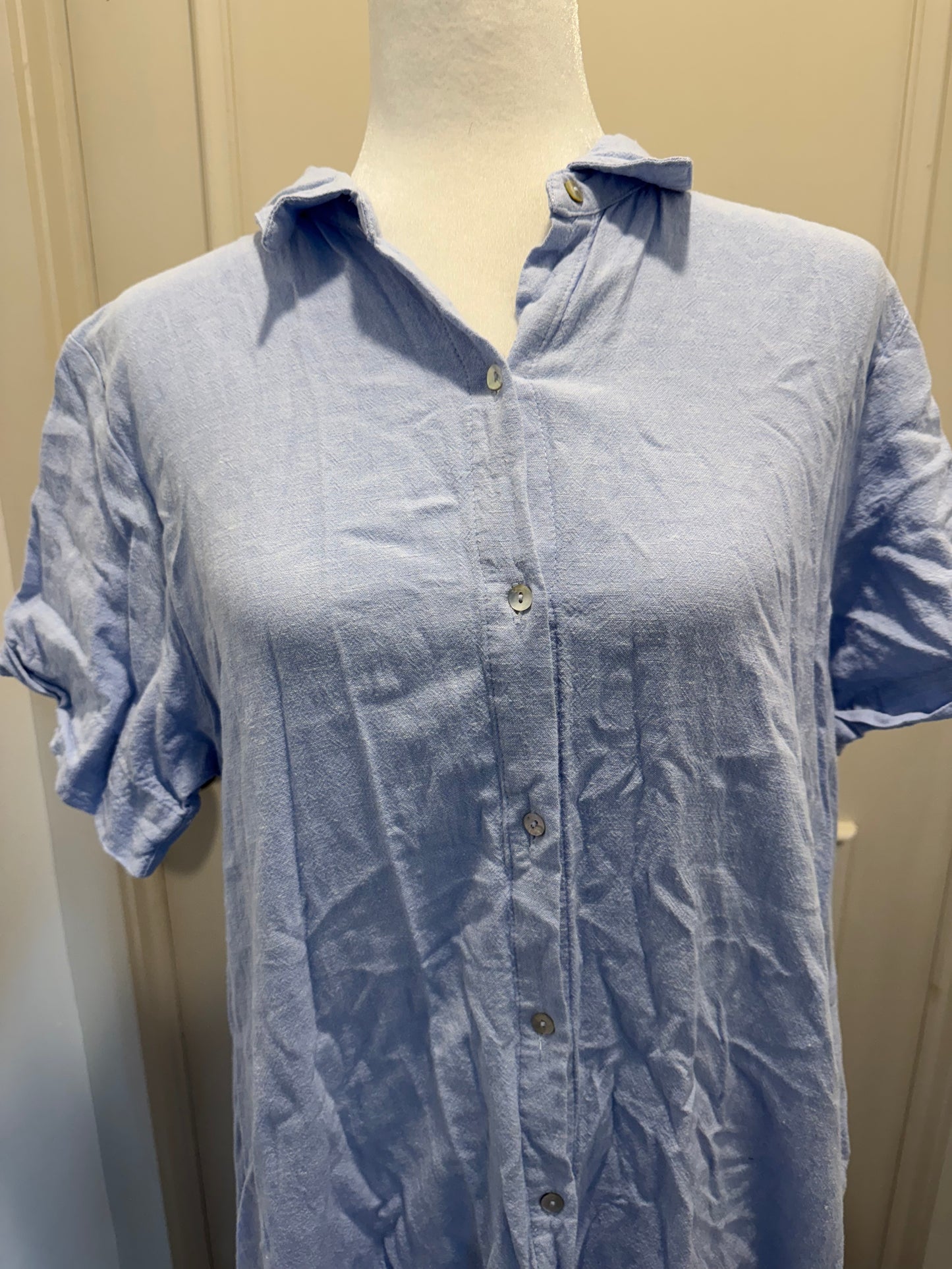 C&C Light Blue Button Down Dress