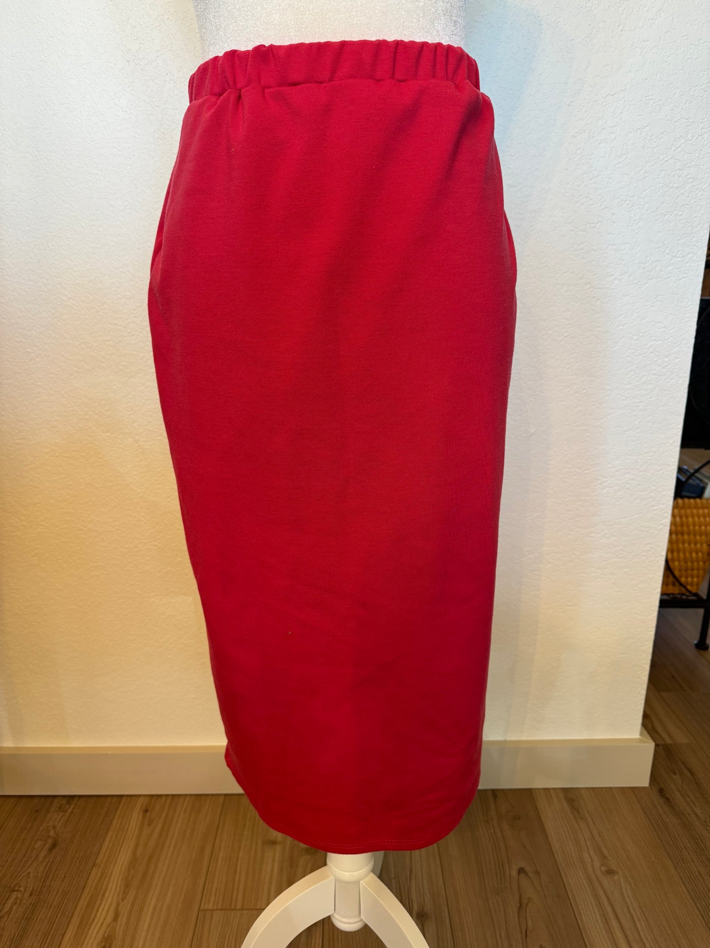 Klassy Girl Red Knit Skirt