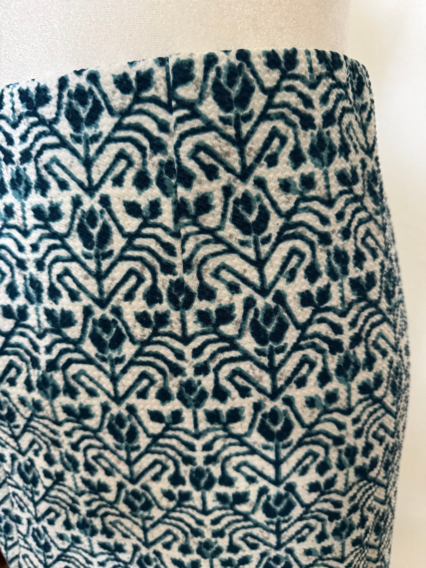 Cato Blue Print Pencil Skirt