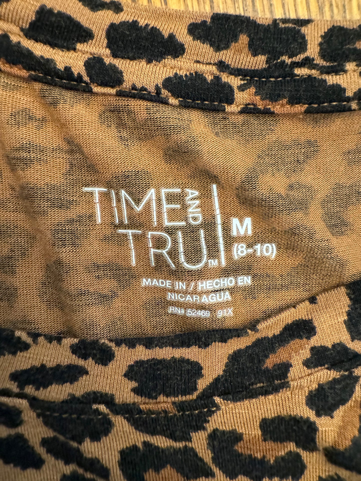 Time & Tru Leopard Knit Top