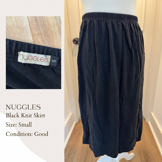 Nuggles Black Knit Skirt