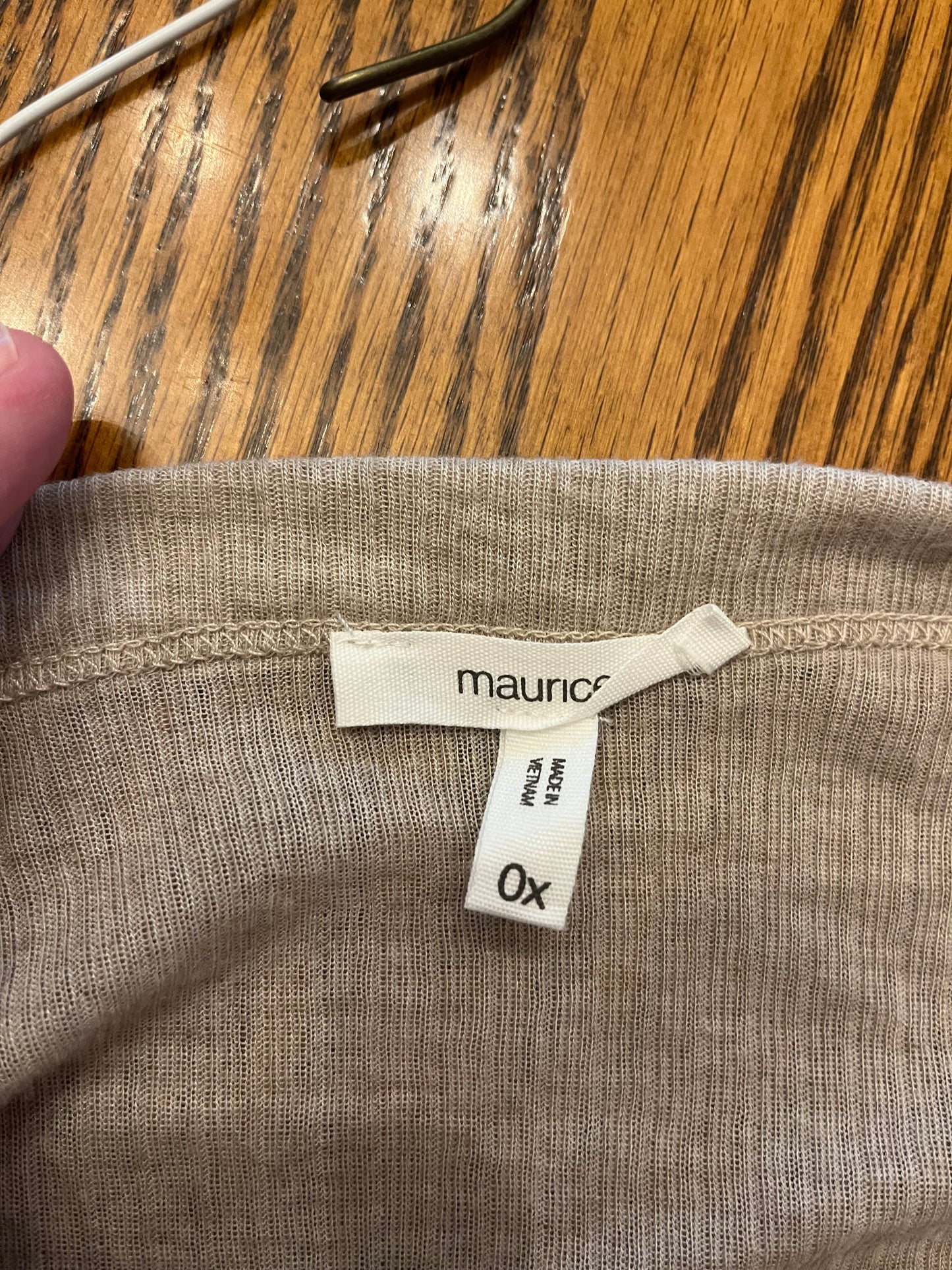 Maurice’s Beige Ribbed Cardigan