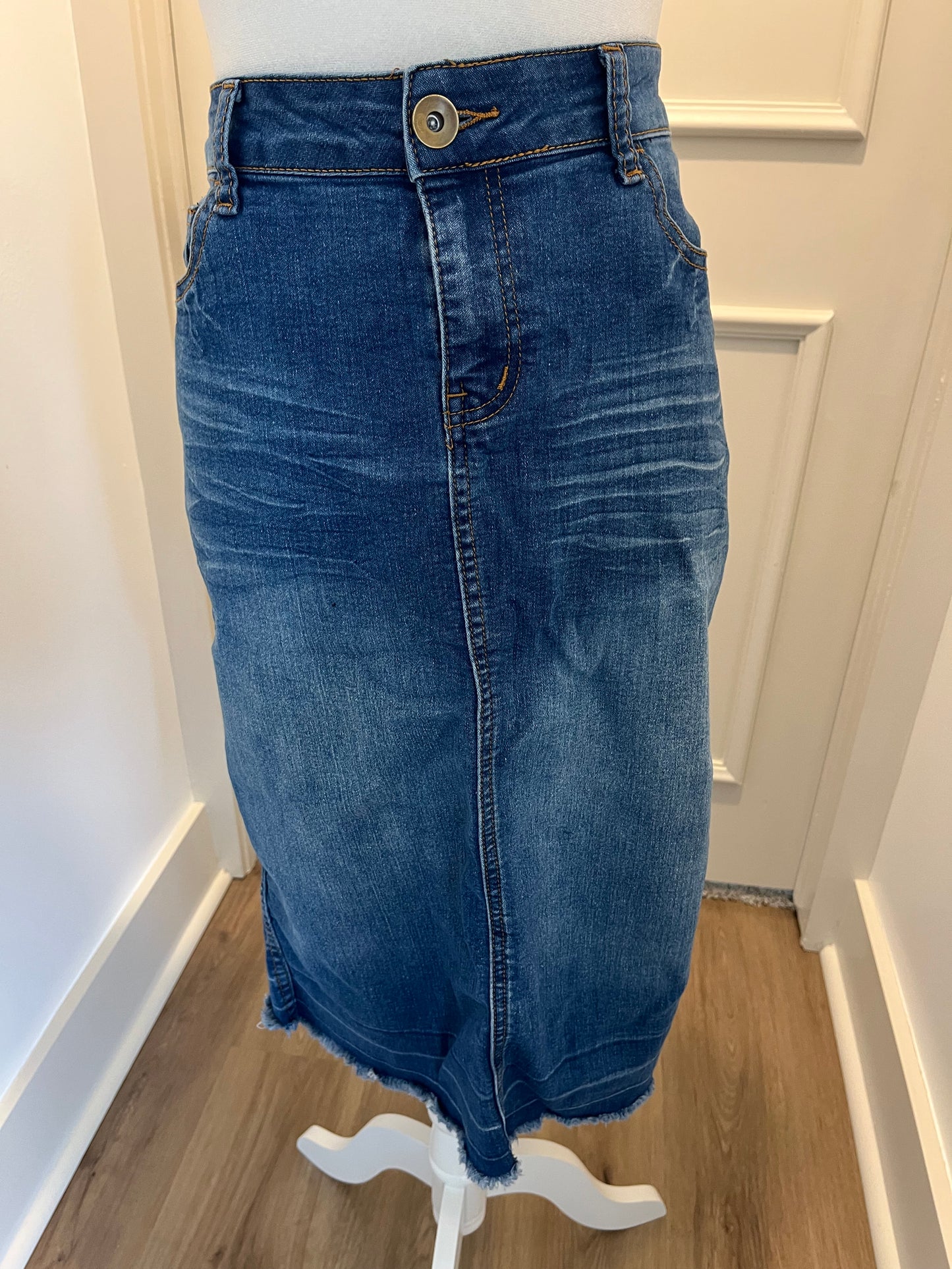 Be Girl Dark Stretchy Denim Skirt