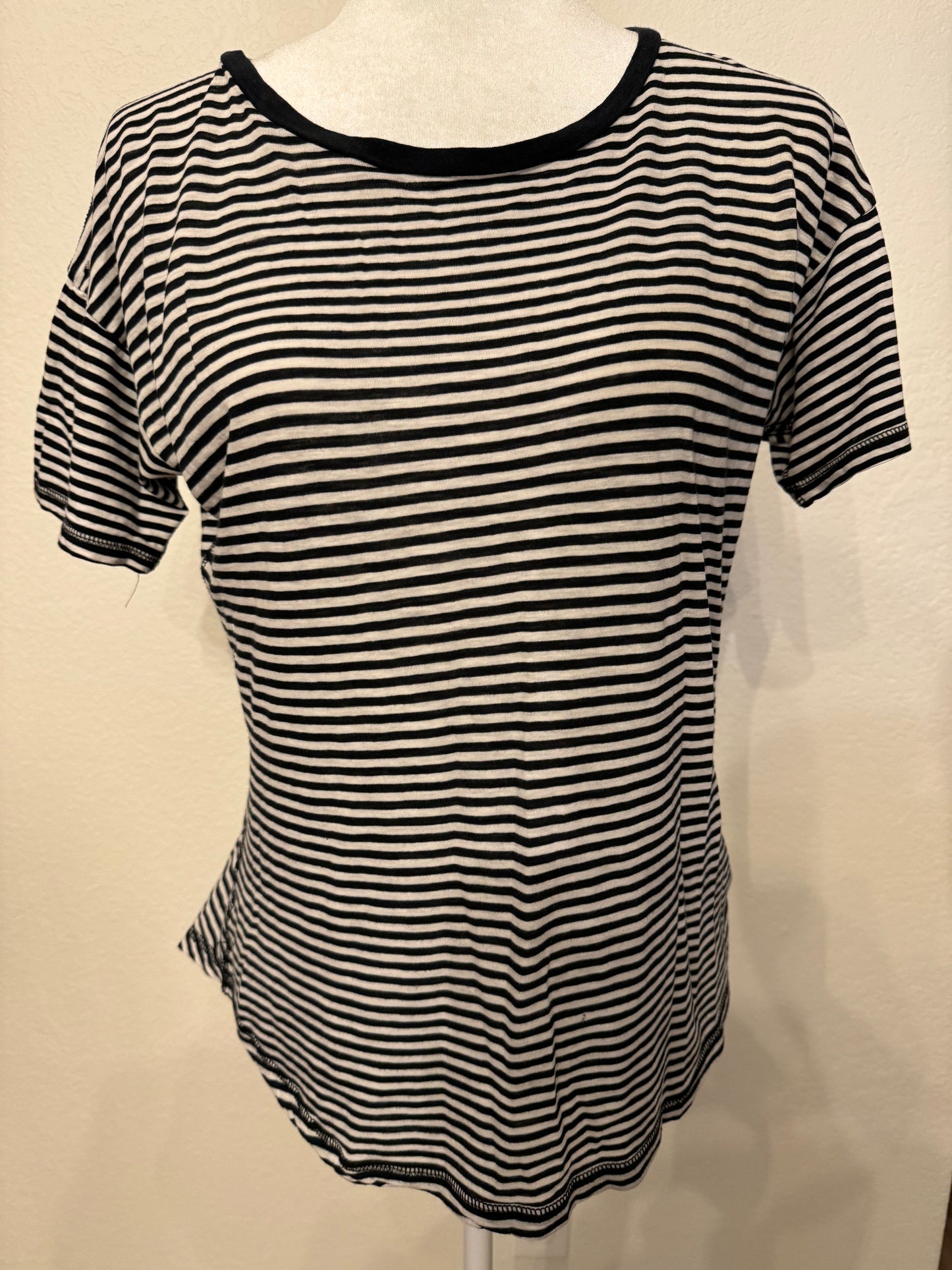 Madewell Black and White Stripe Tee