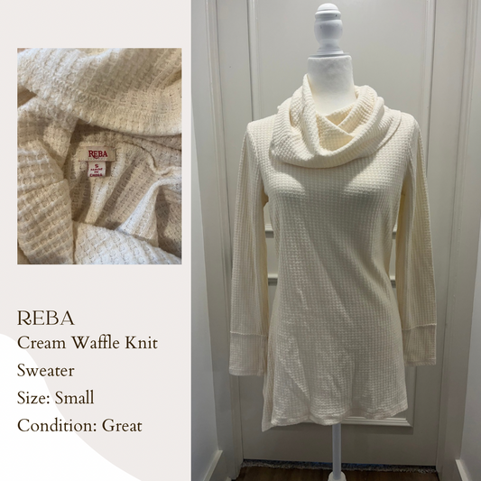 Reba Cream Waffle Knit Sweater