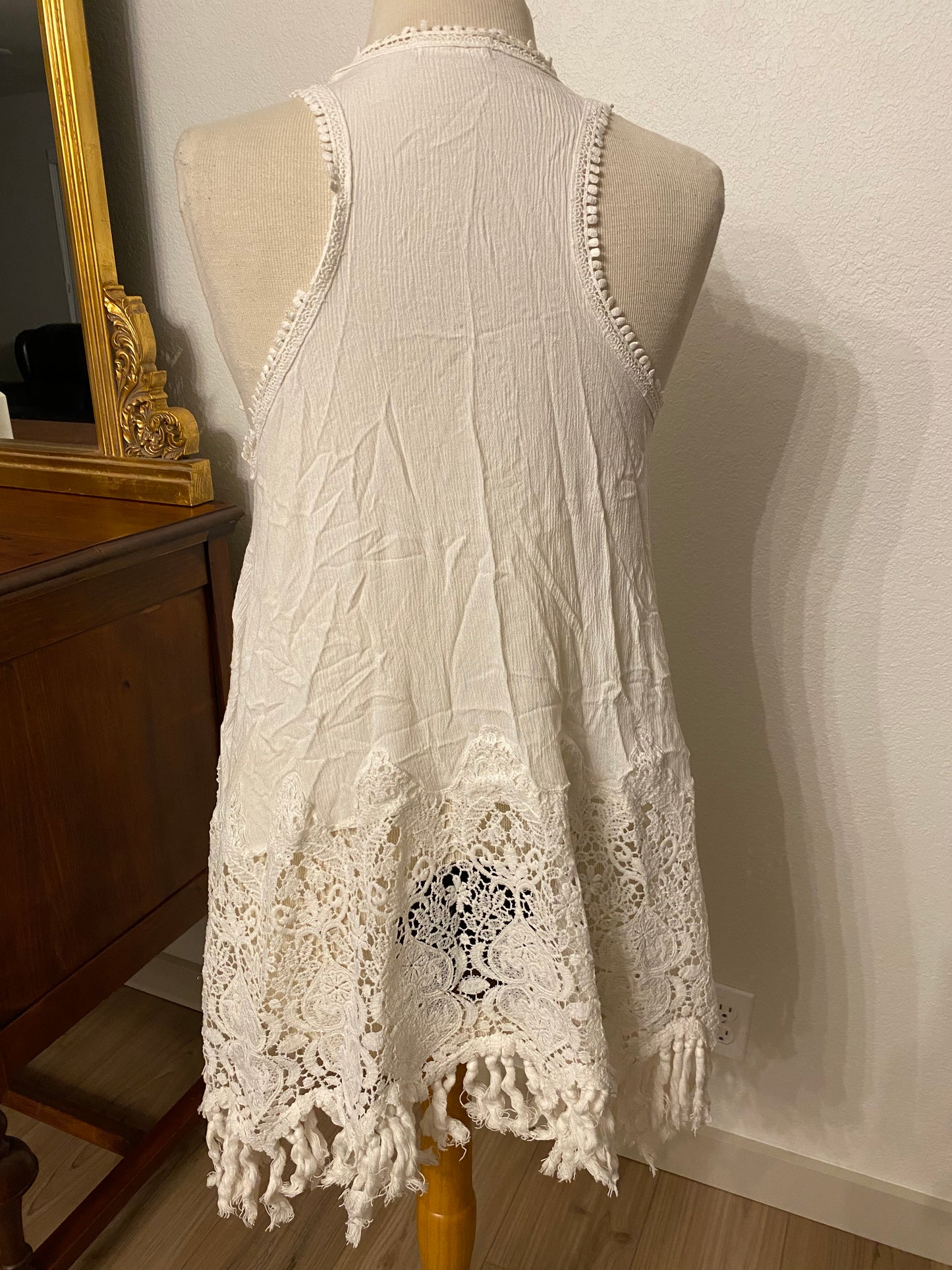 Altar’D State Cream Lace Vest