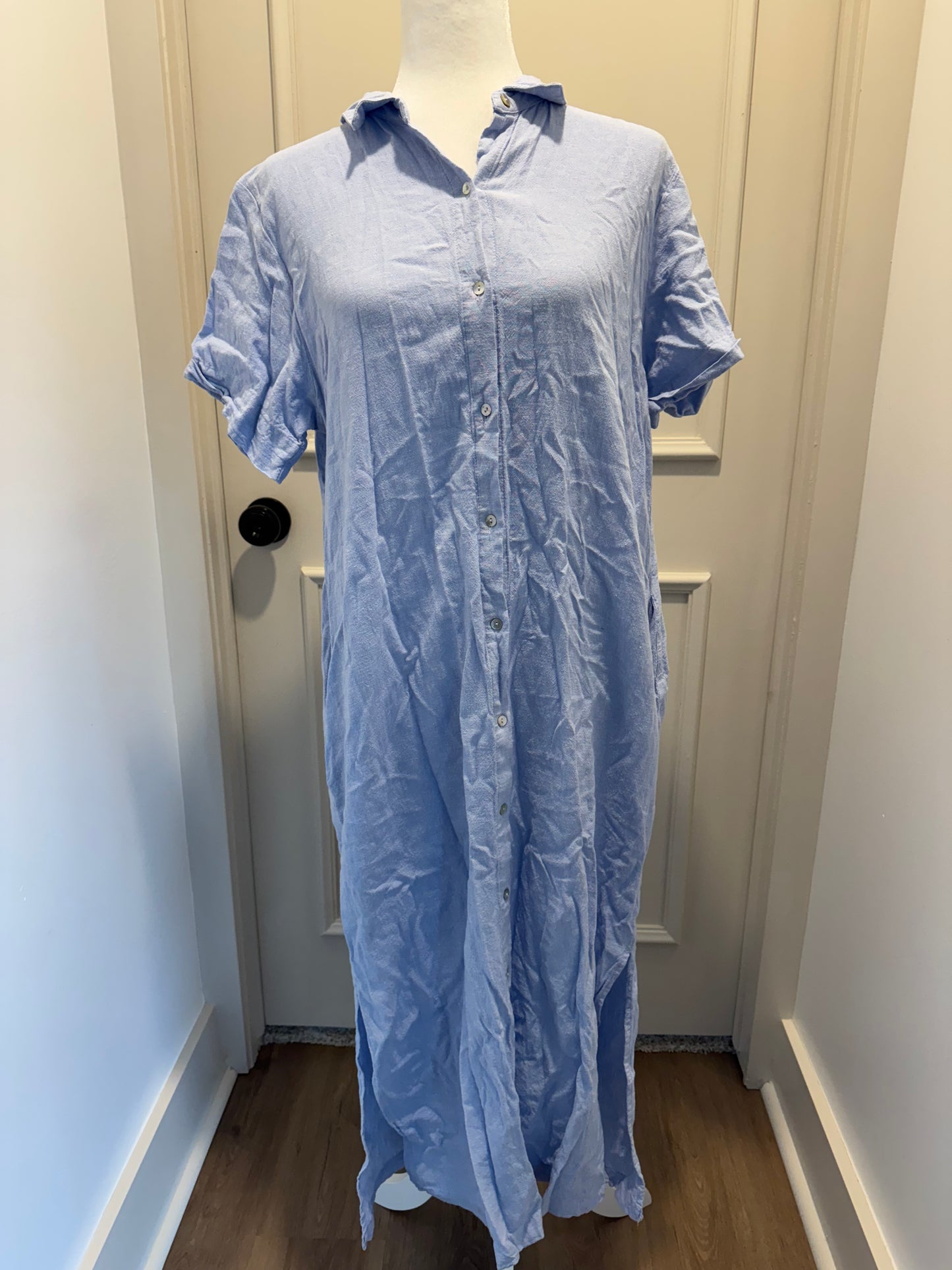 C&C Light Blue Button Down Dress