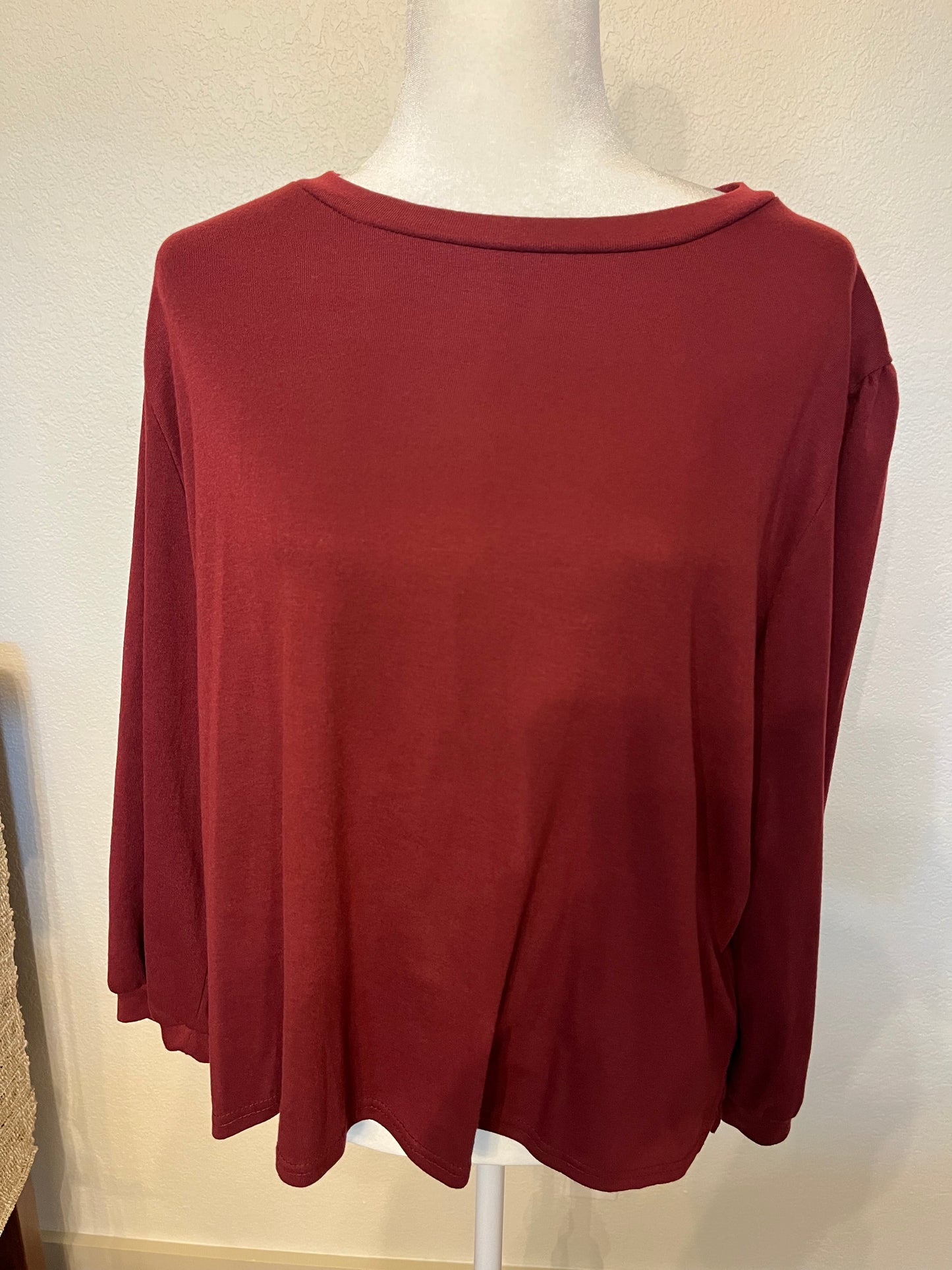 No Brand Burgundy Knit Top