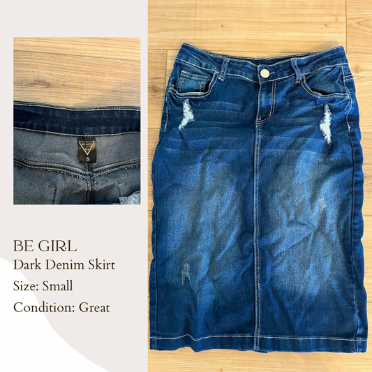 Be Girl Dark Denim Skirt