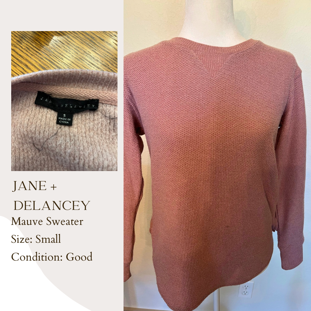 Jane + Delancey Mauve Sweater