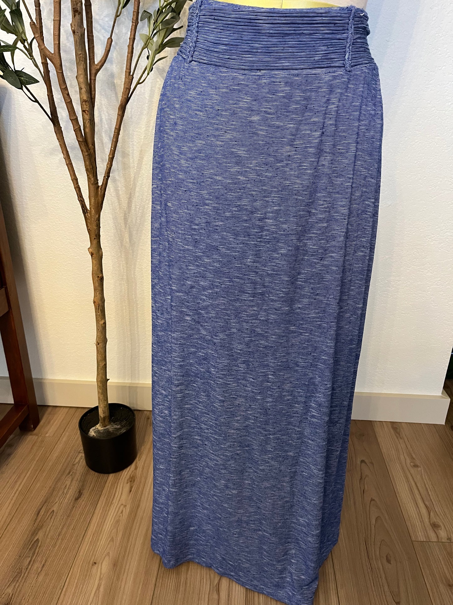 Cato Heathered Blue Maxi Skirt