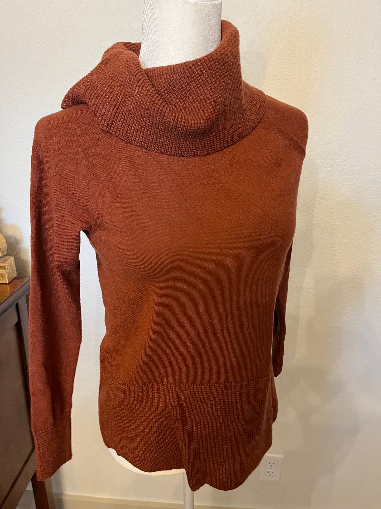 Cyrus Rust Circle Neck Sweater