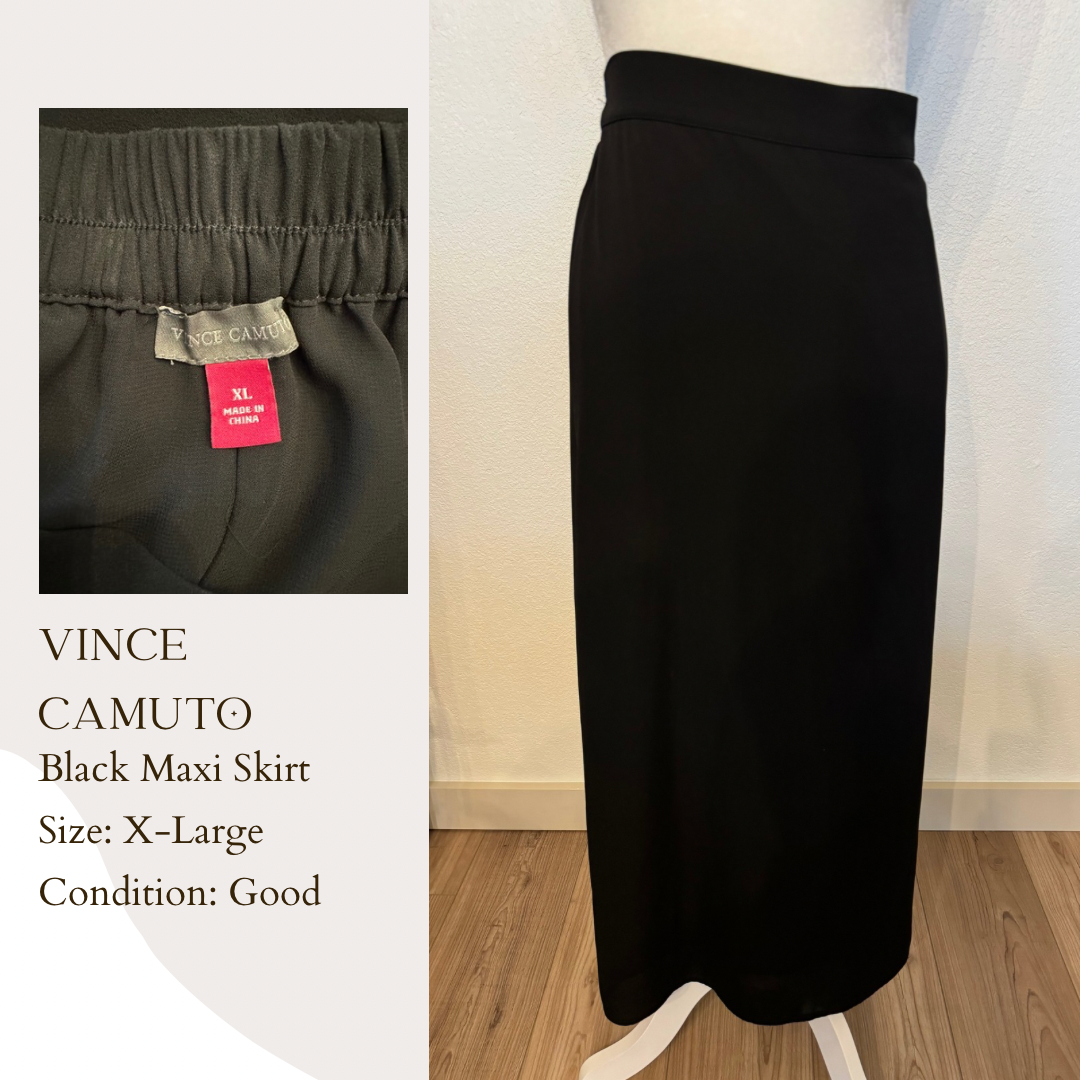 Vince Camuto Black Maxi Skirt