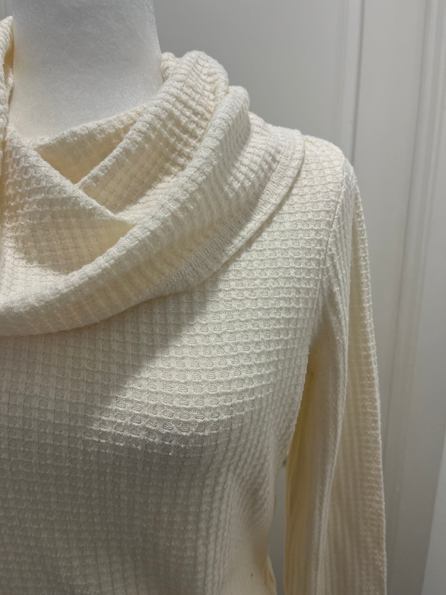 Reba Cream Waffle Knit Sweater