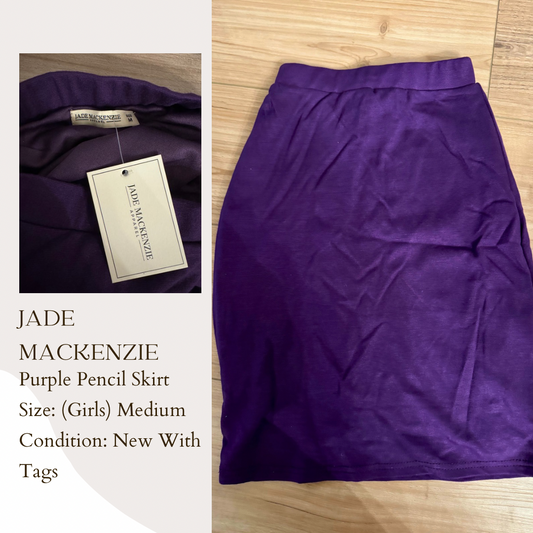 Jade Mackenzie Purple Pencil Skirt