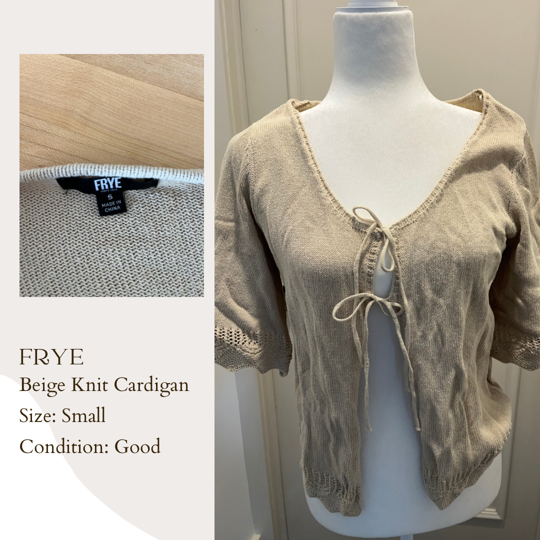Frye Beige Knit Cardigan