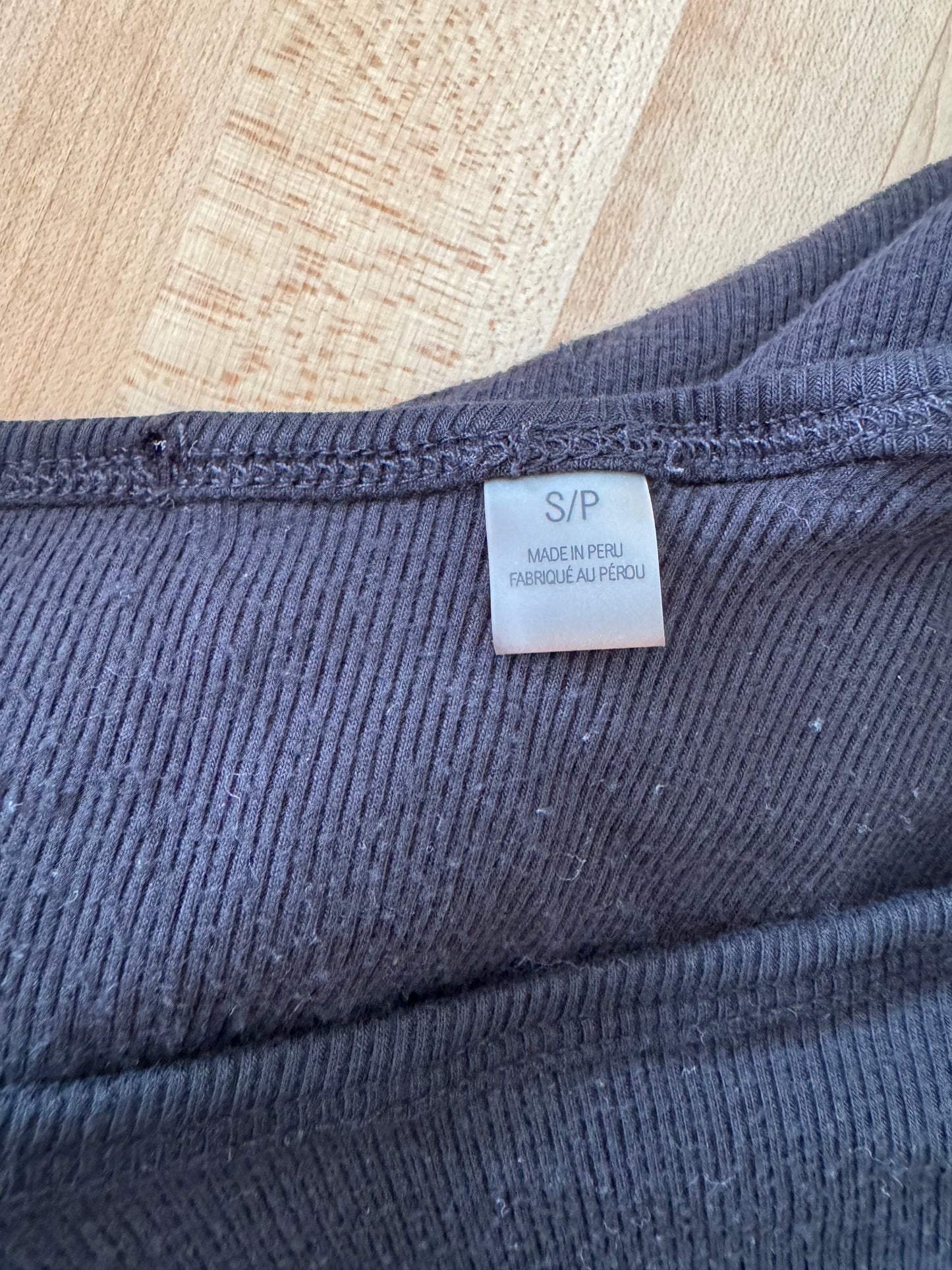 No Brand Black Ribbed Top