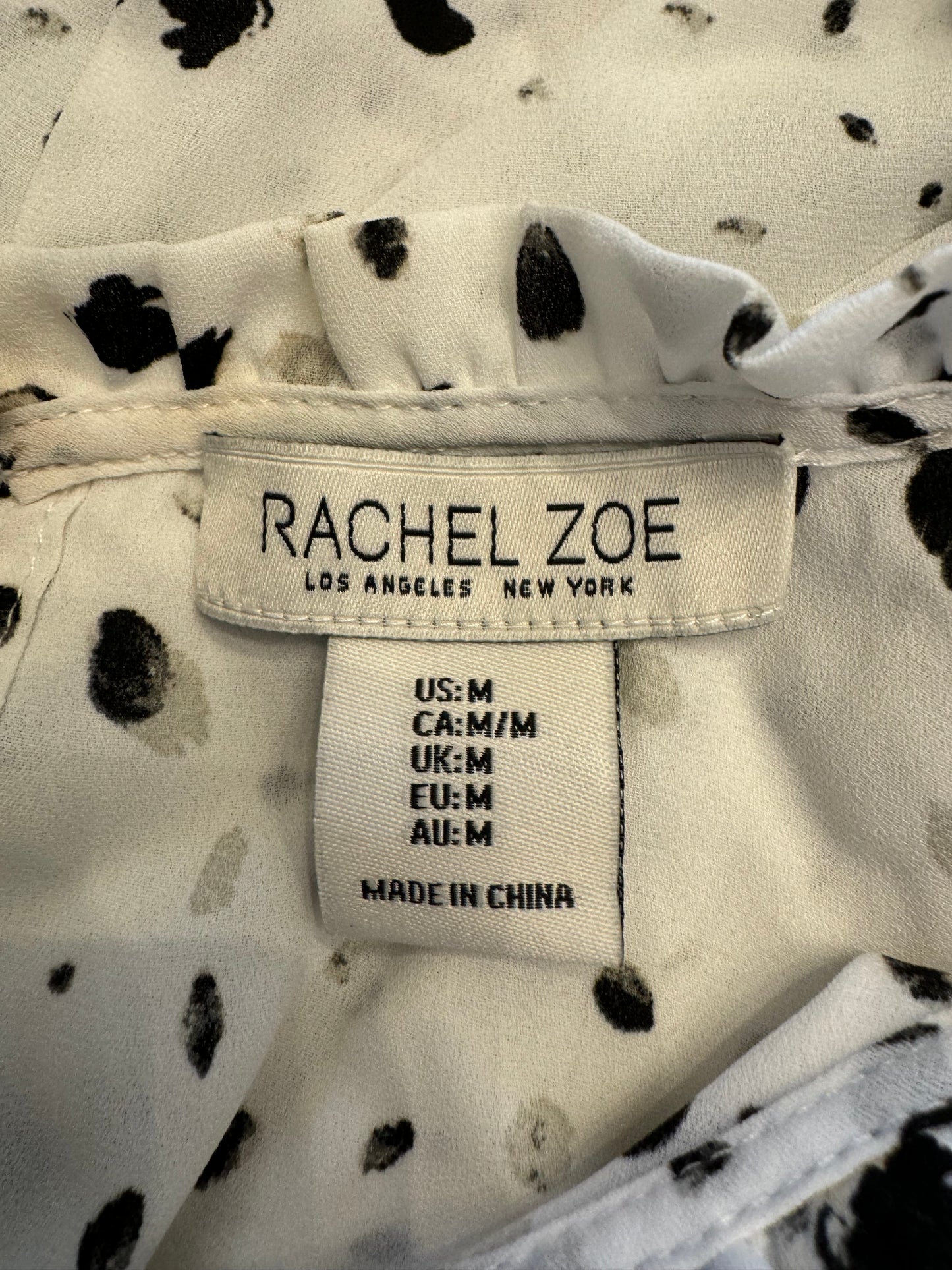 Rachel Zoe Black and White Print Top