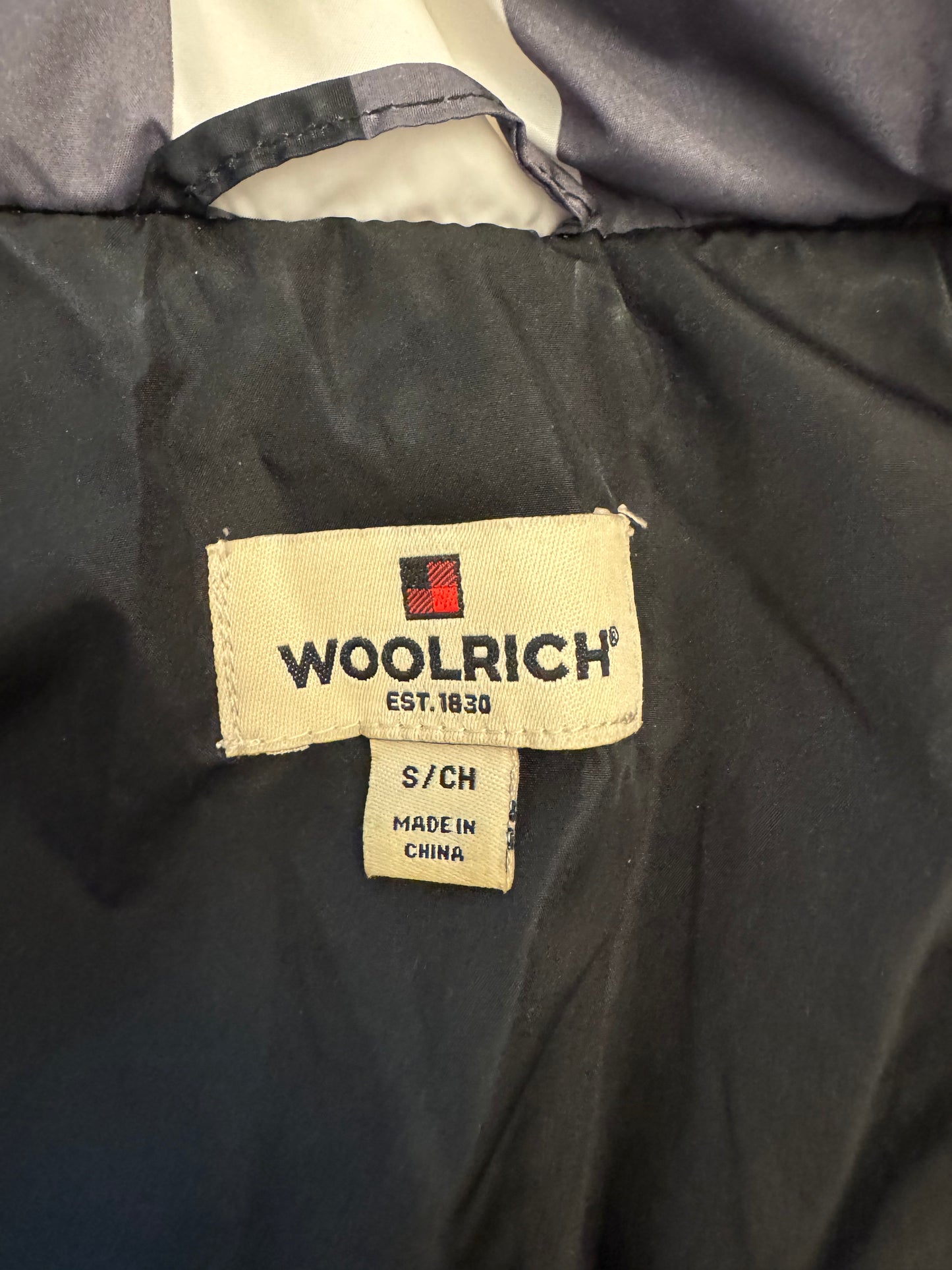 Woolrich Black and White Plaid Puffer Vest