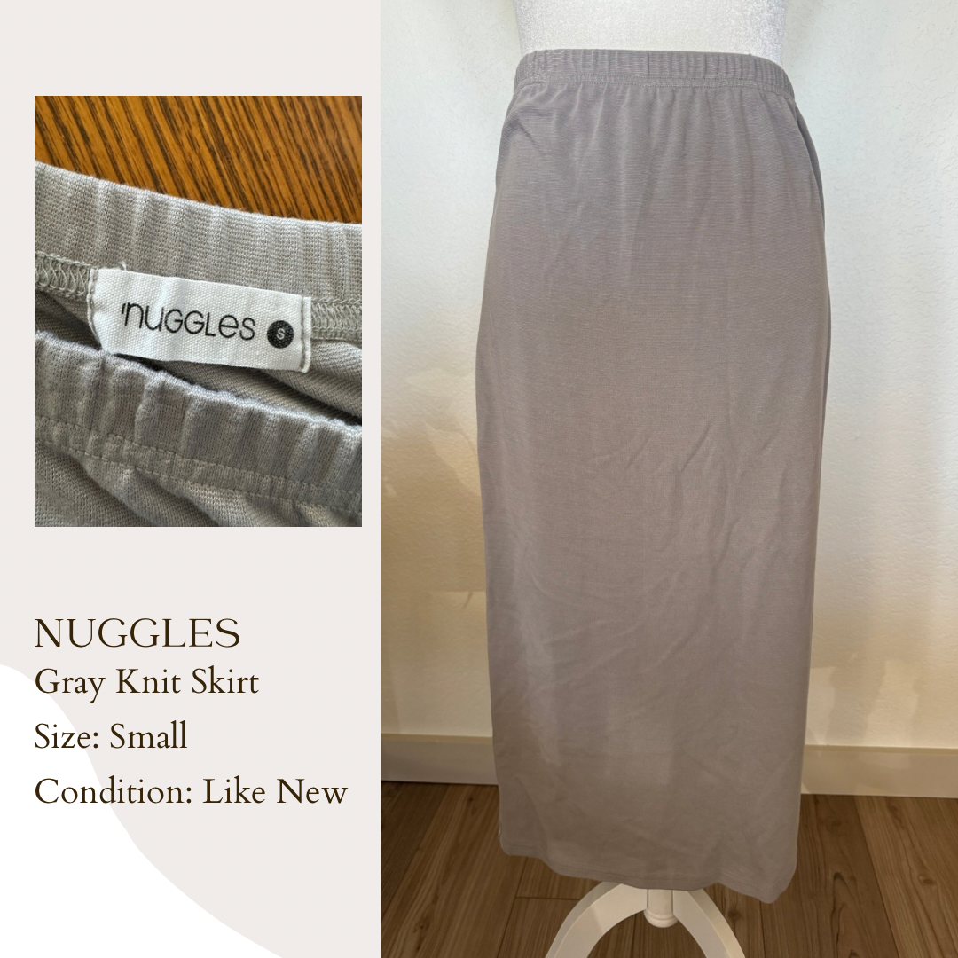 Nuggles Gray Knit Skirt