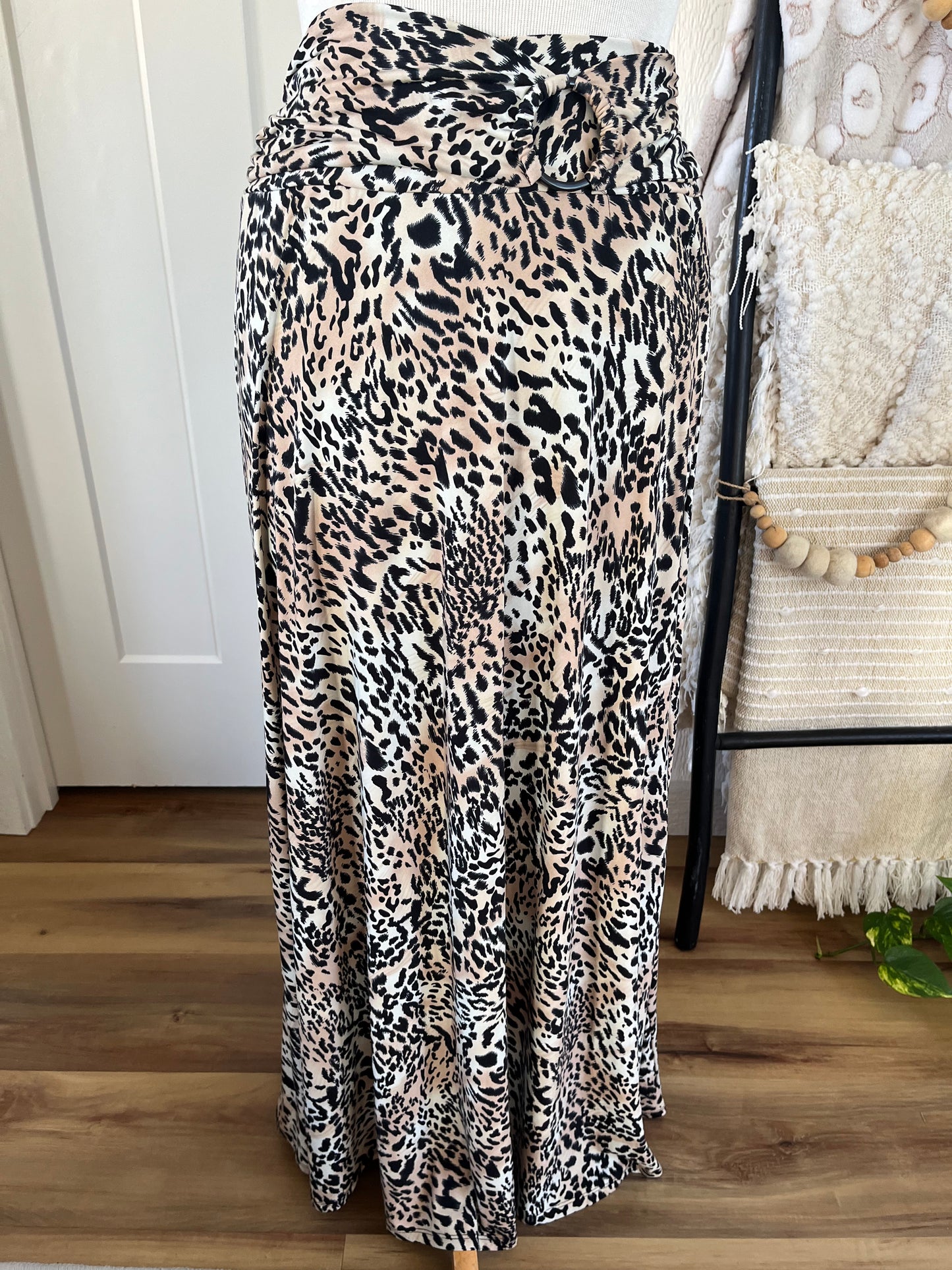 Robert Louis Leopard Maxi Skirt