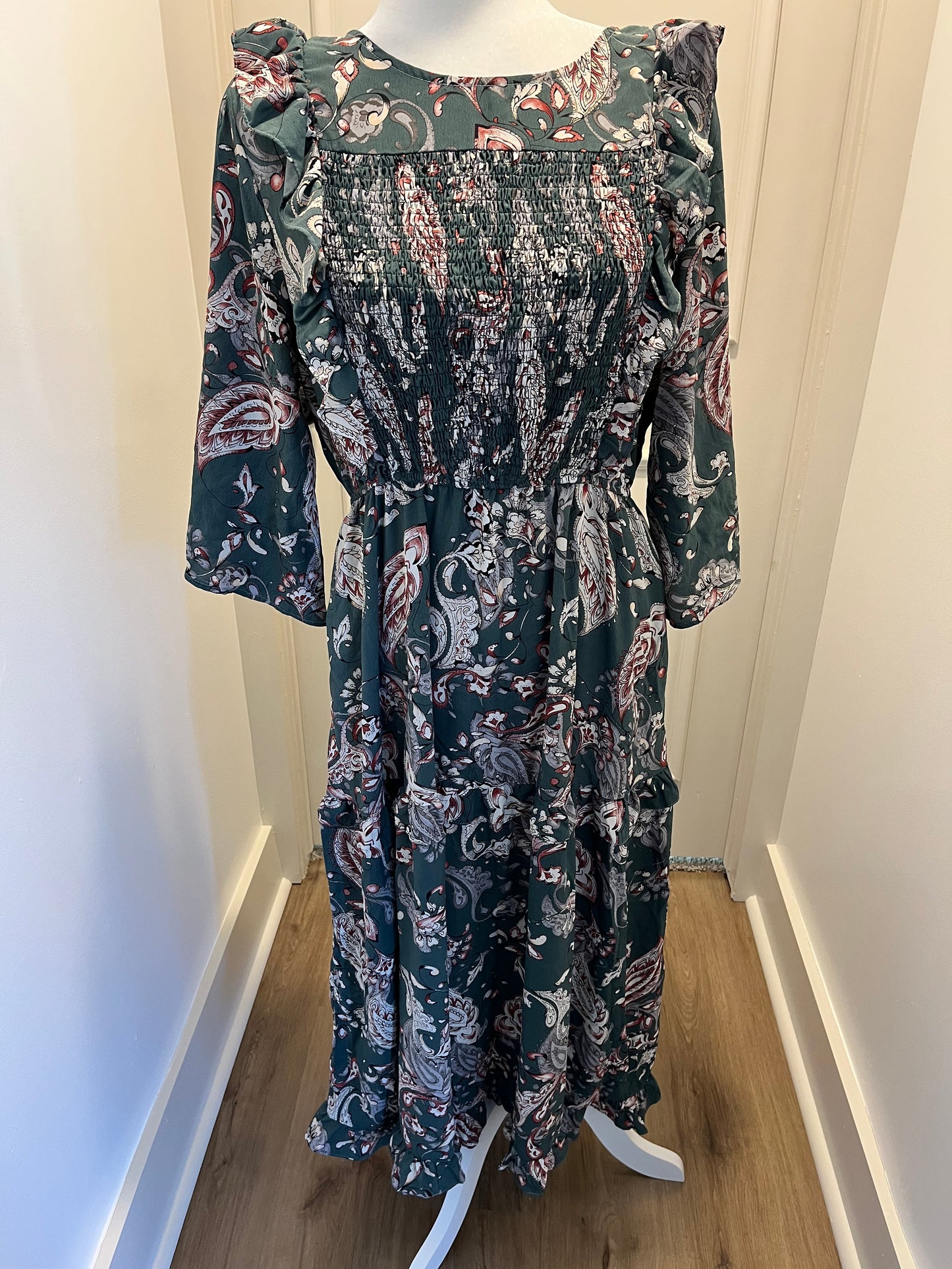 Hayden Green Floral Maxi Dress
