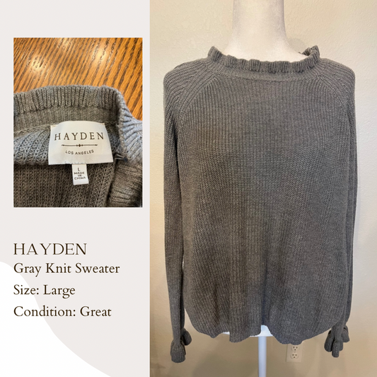 Hayden Gray Knit Sweater