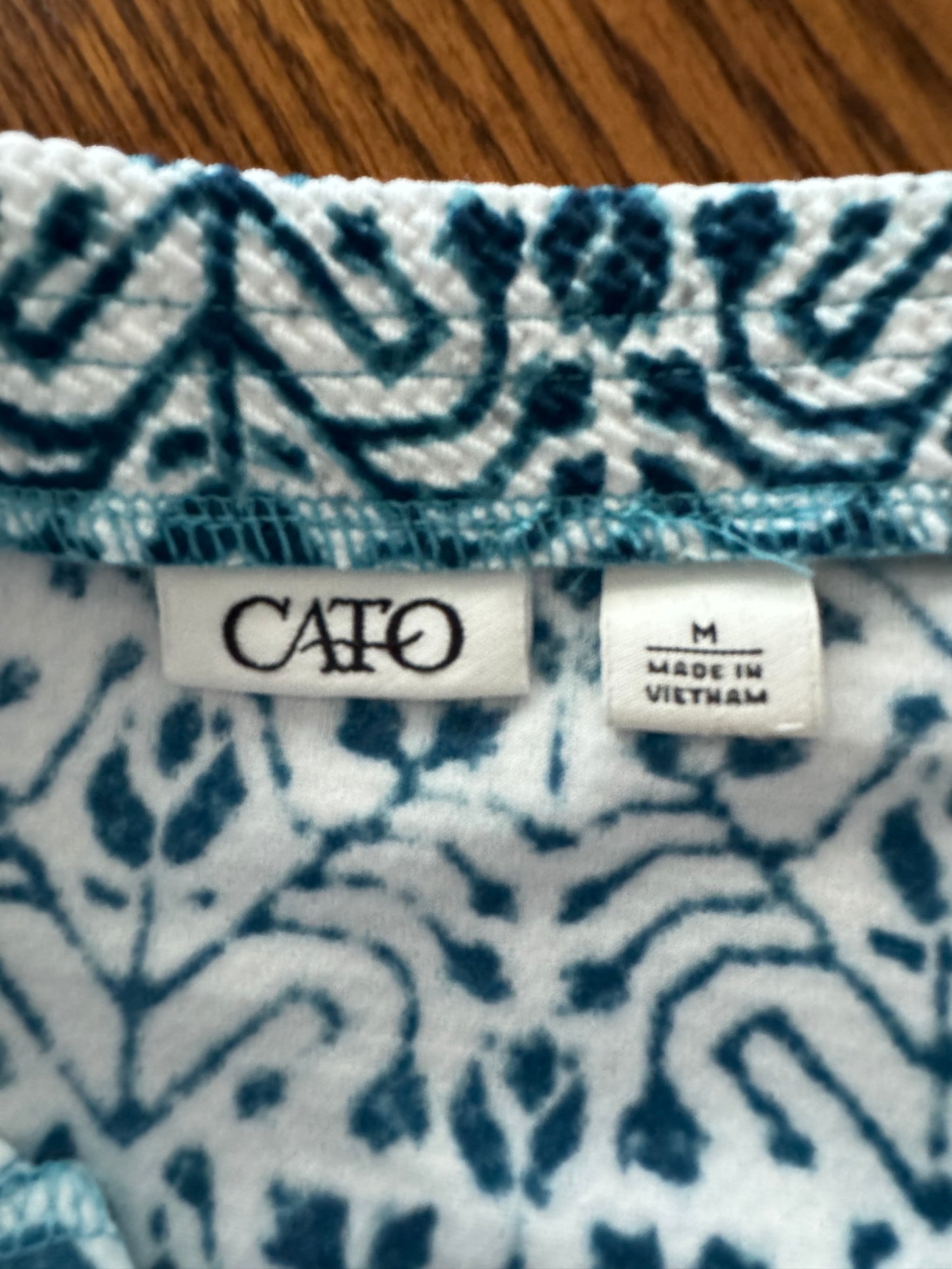 Cato Blue Print Pencil Skirt