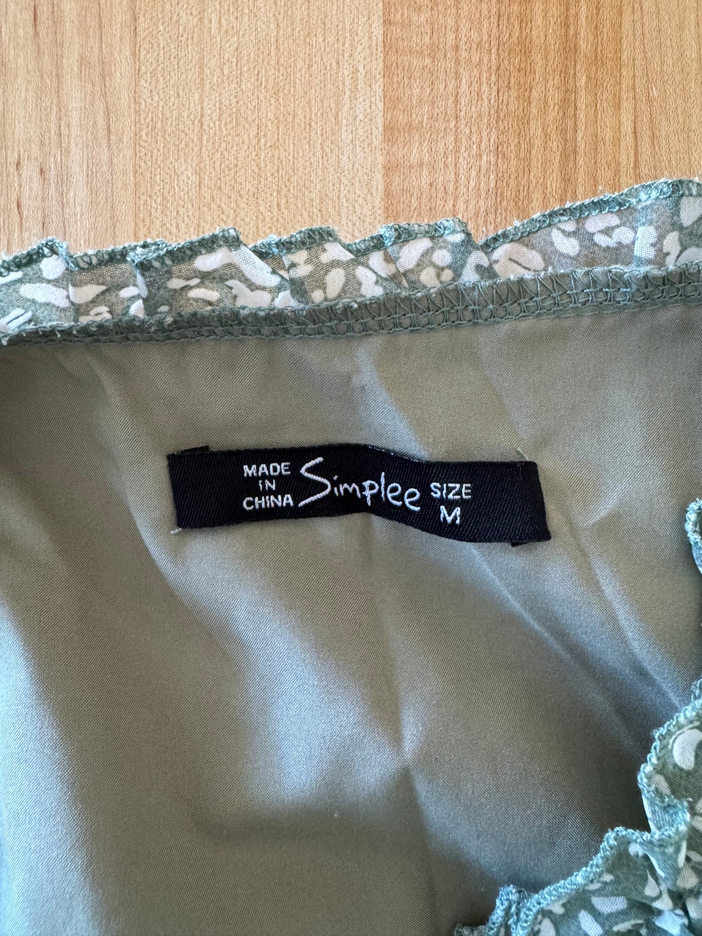 Simplee Green Leopard Midi Dress