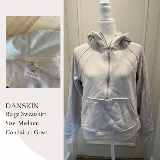 Danskin Beige Sweatshirt