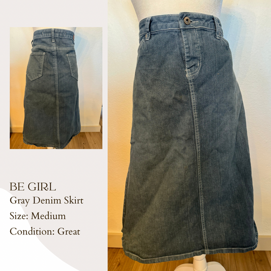 Be Girl Gray Denim Skirt